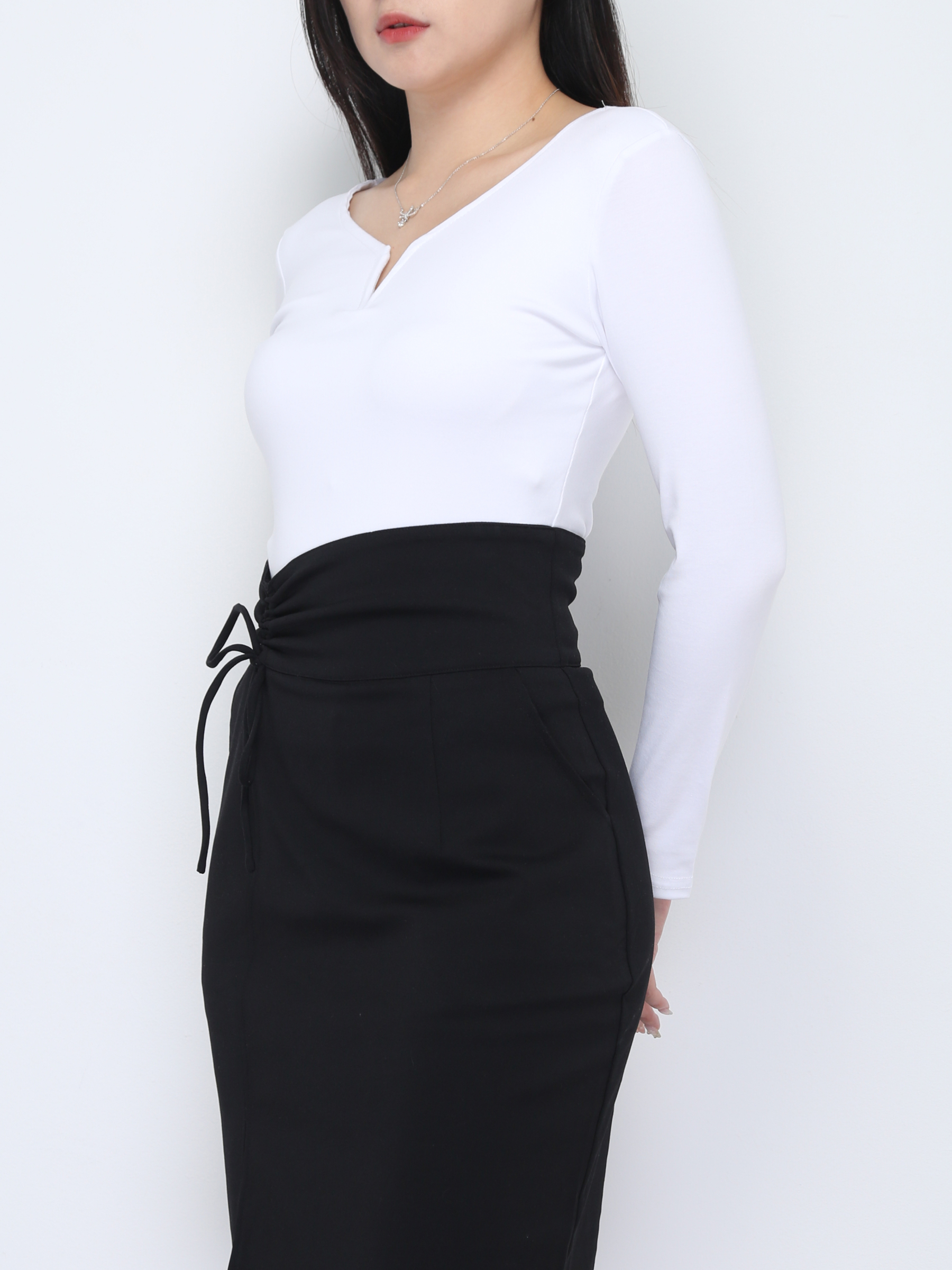 Long Sleeve V Neck Top 37342