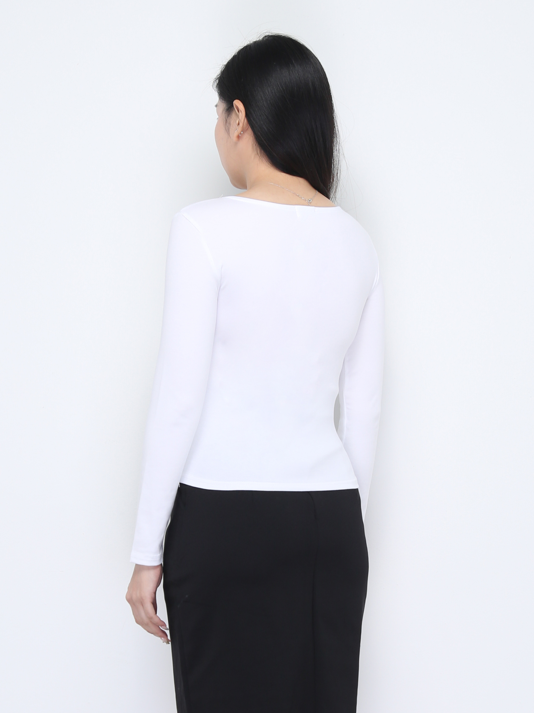 Long Sleeve V Neck Top 37342