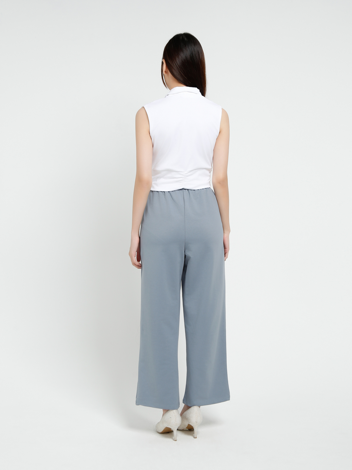 Elastic Waist Side Pocket Long Pant 37367
