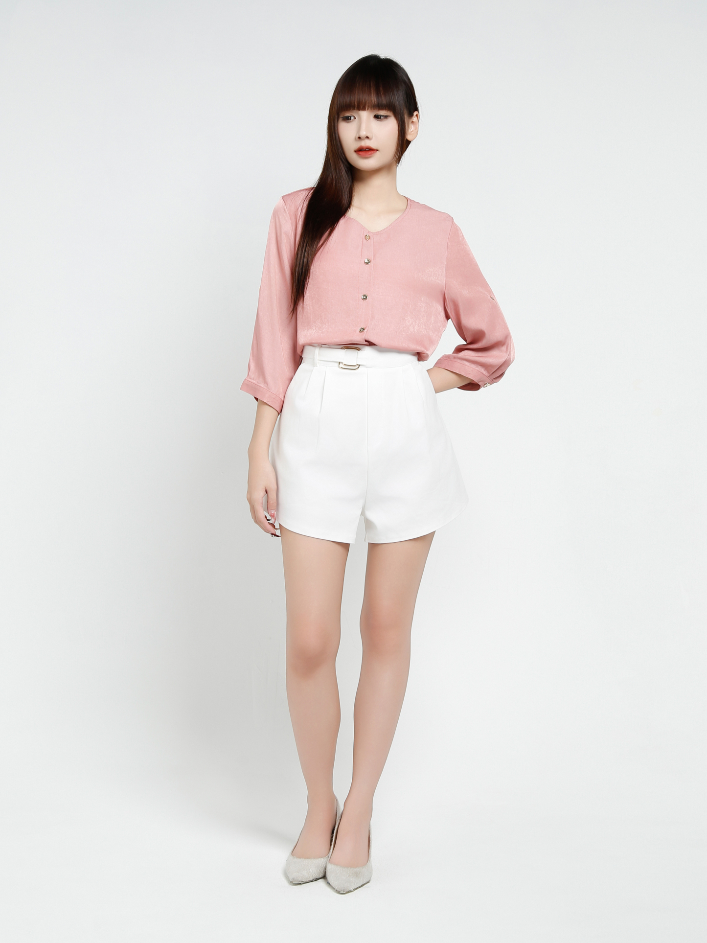 Side Pocket Pleated Short Pant 37336