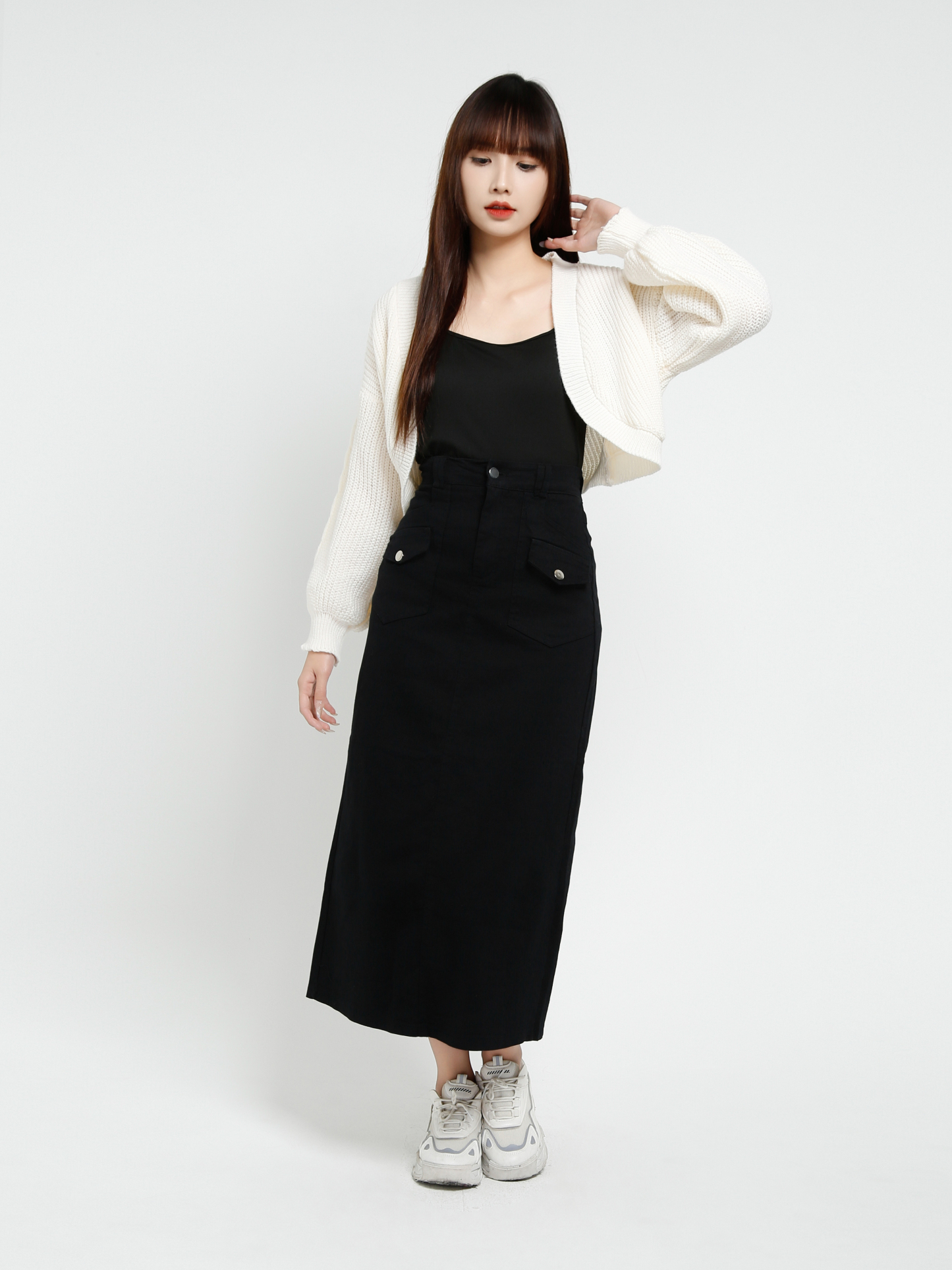 Knitted Outerwear With Singlet Set 37371