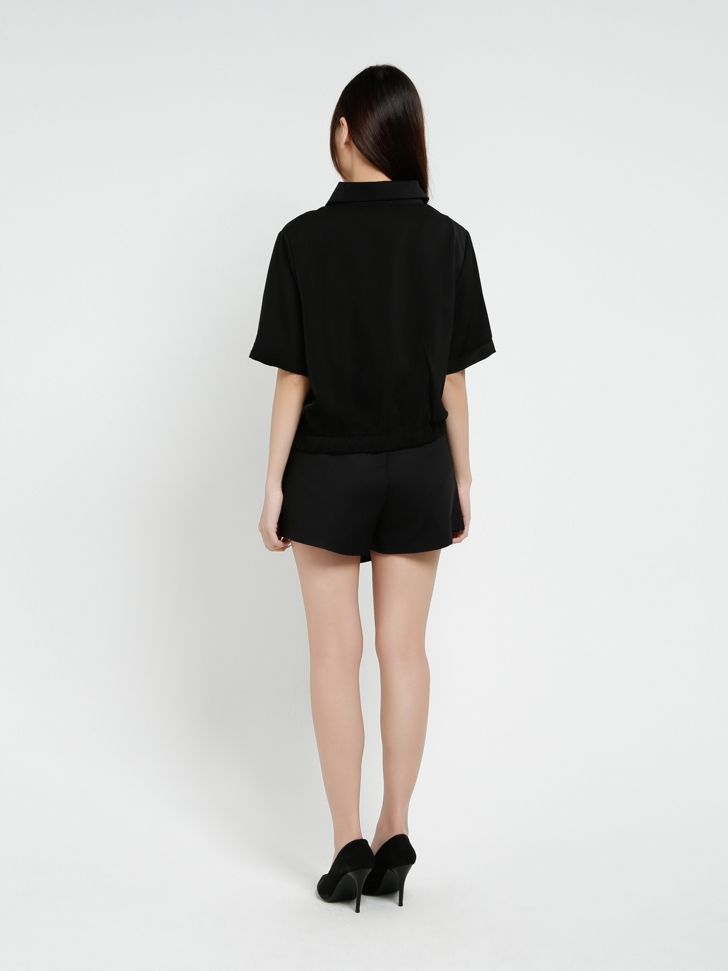 Short Sleeve Front Button Top 37373