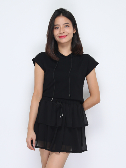 Sleeveless Hoodie With Skirt Set 37376