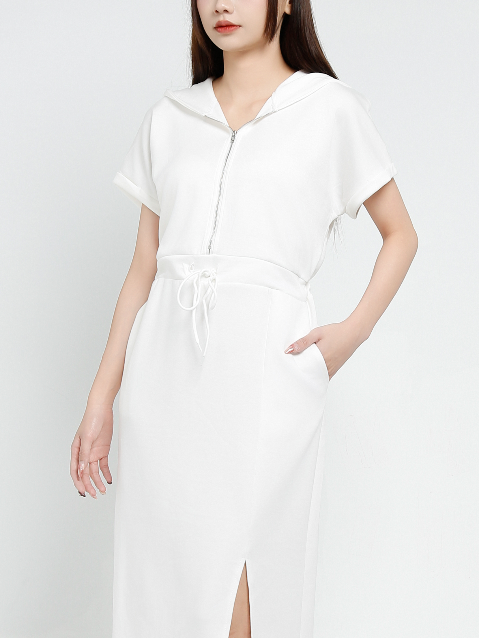 Sleeveless Front Zip Dress 37378