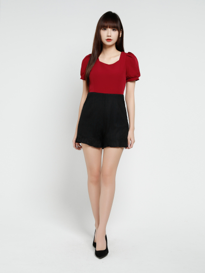 Short Sleeve Back Zip Jumpsuit 37450