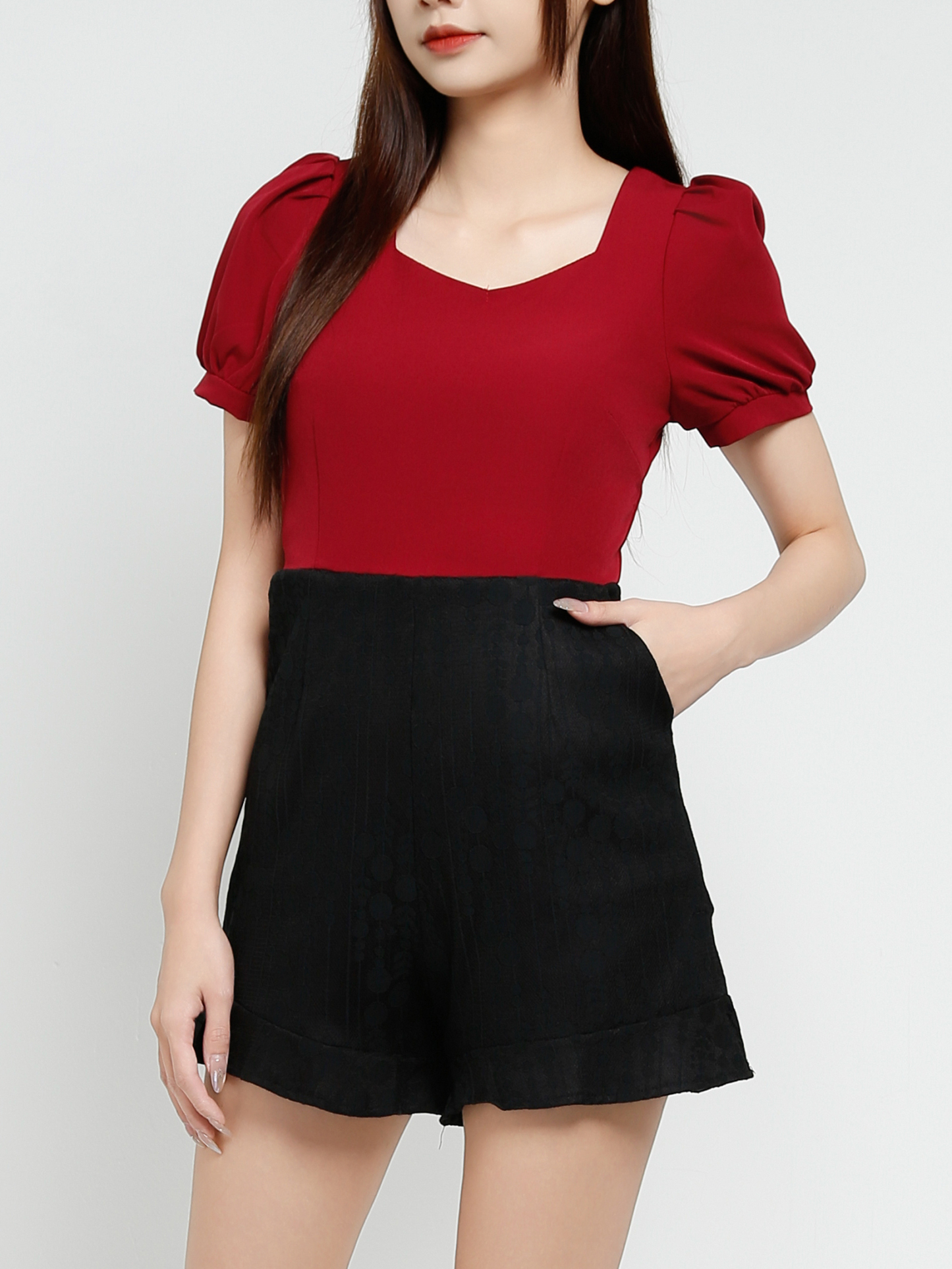 Short Sleeve Back Zip Jumpsuit 37450