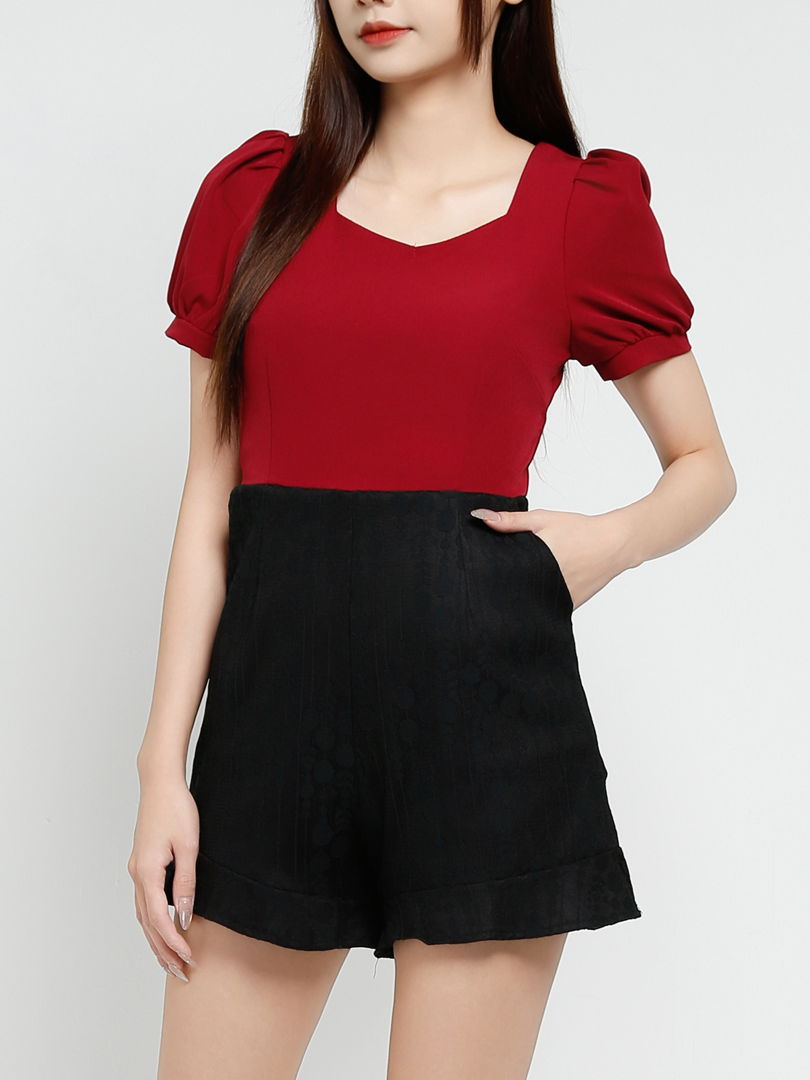 Short Sleeve Back Zip Jumpsuit 37450