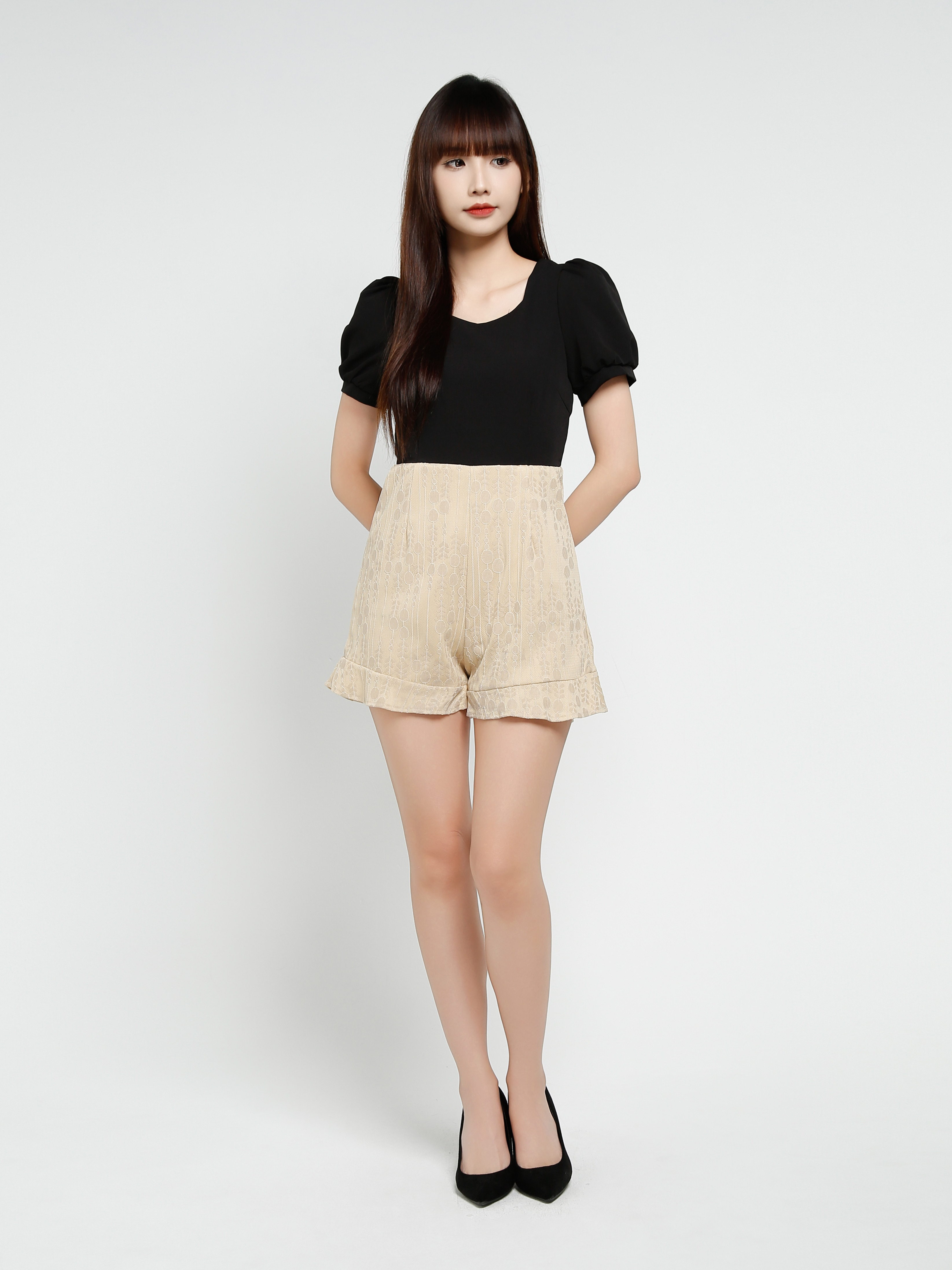 Short Sleeve Back Zip Jumpsuit 37450