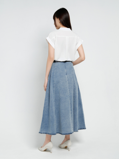 Denim A Line Skirt 37610