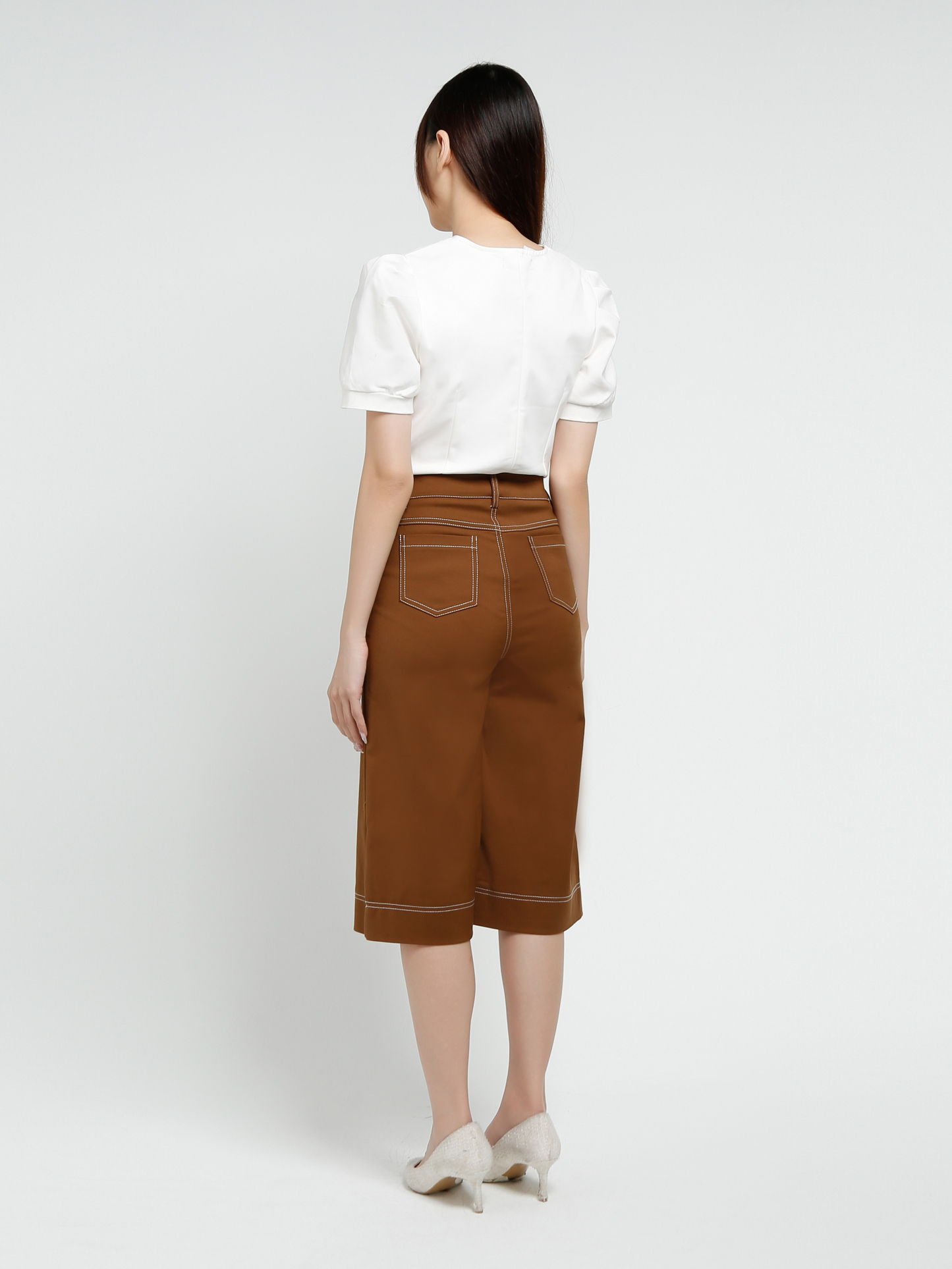 High Waist Side Pocket Long Pant 37541