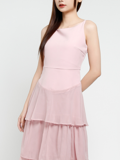 Sleeveless Back Zip Dress 37484