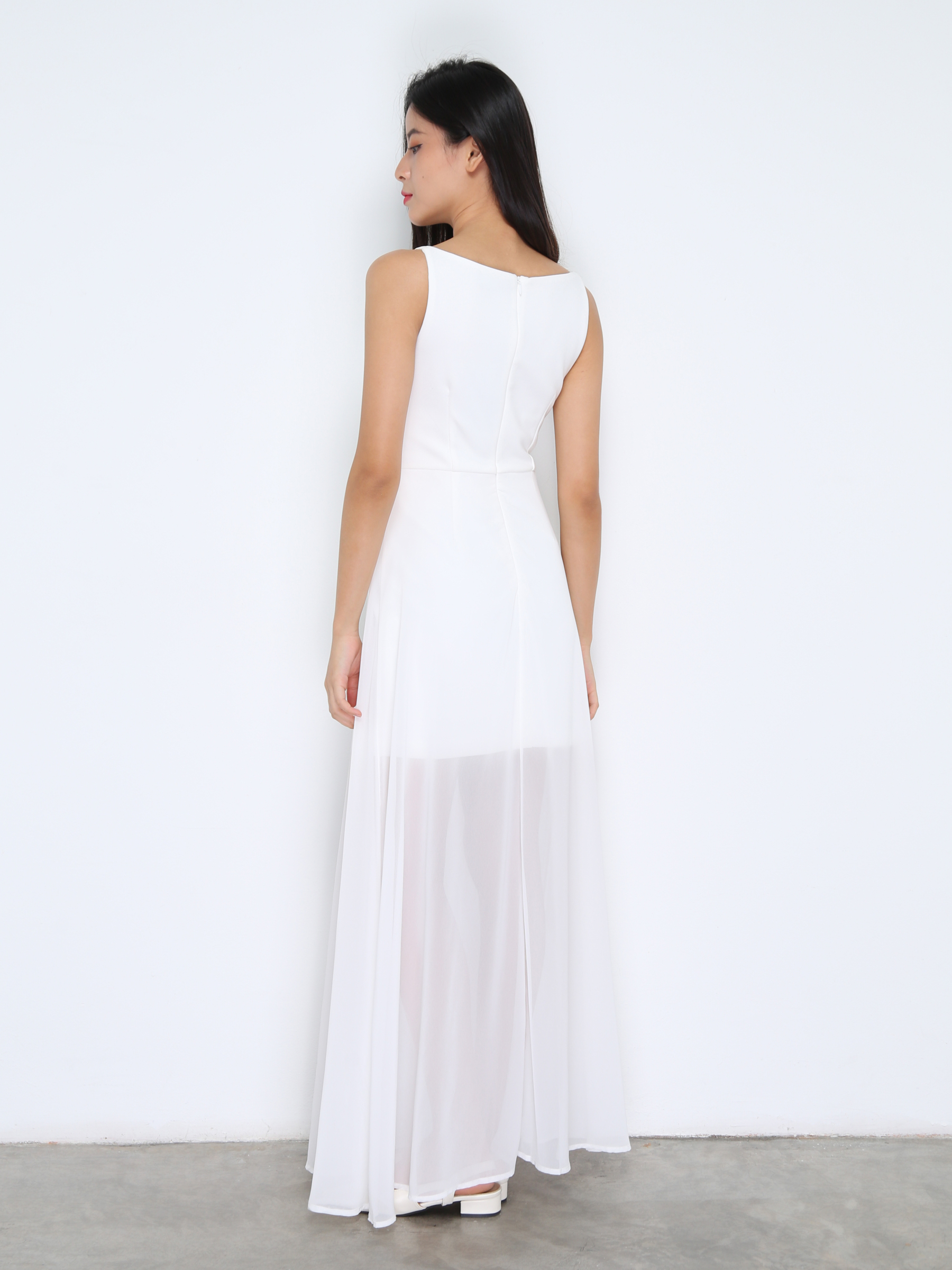 Sleeveless Back Zip Dress 37485