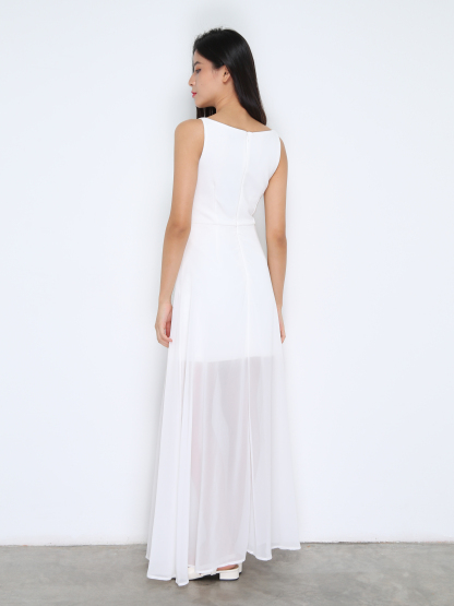 Sleeveless Back Zip Dress 37485