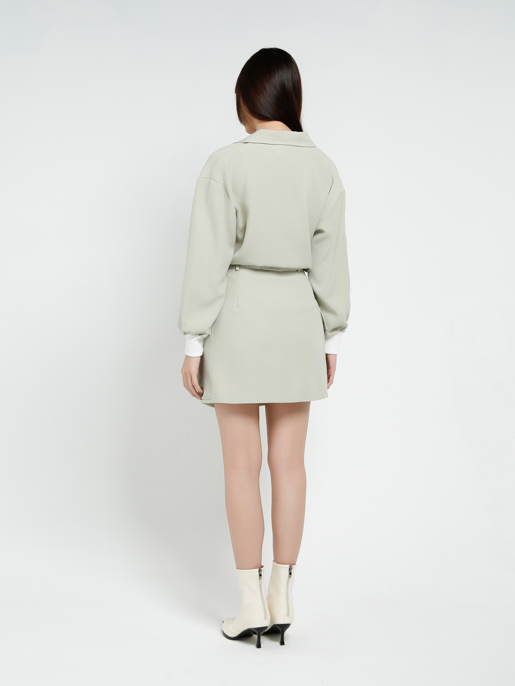 Long Sleeve Top With Skirt Set 37487