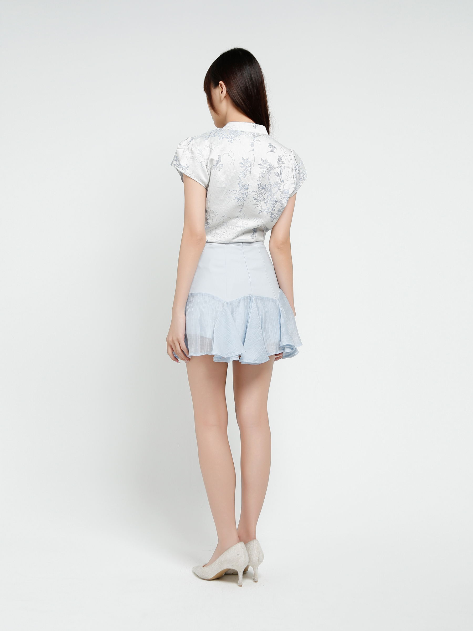 High Waist Side Pocket Skirt Pant 37489