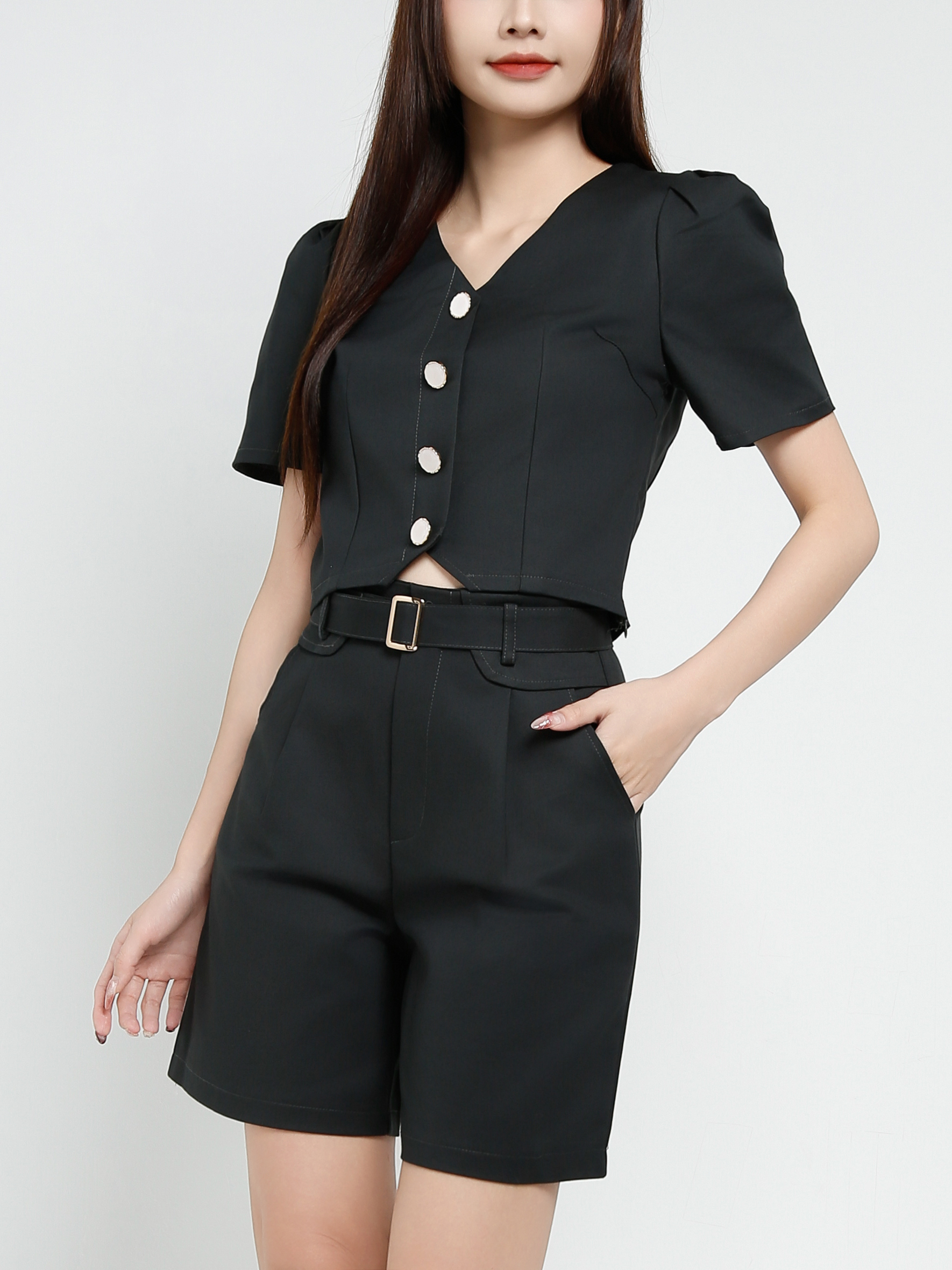 Short Sleeve Top With Short Pant Set 37523
