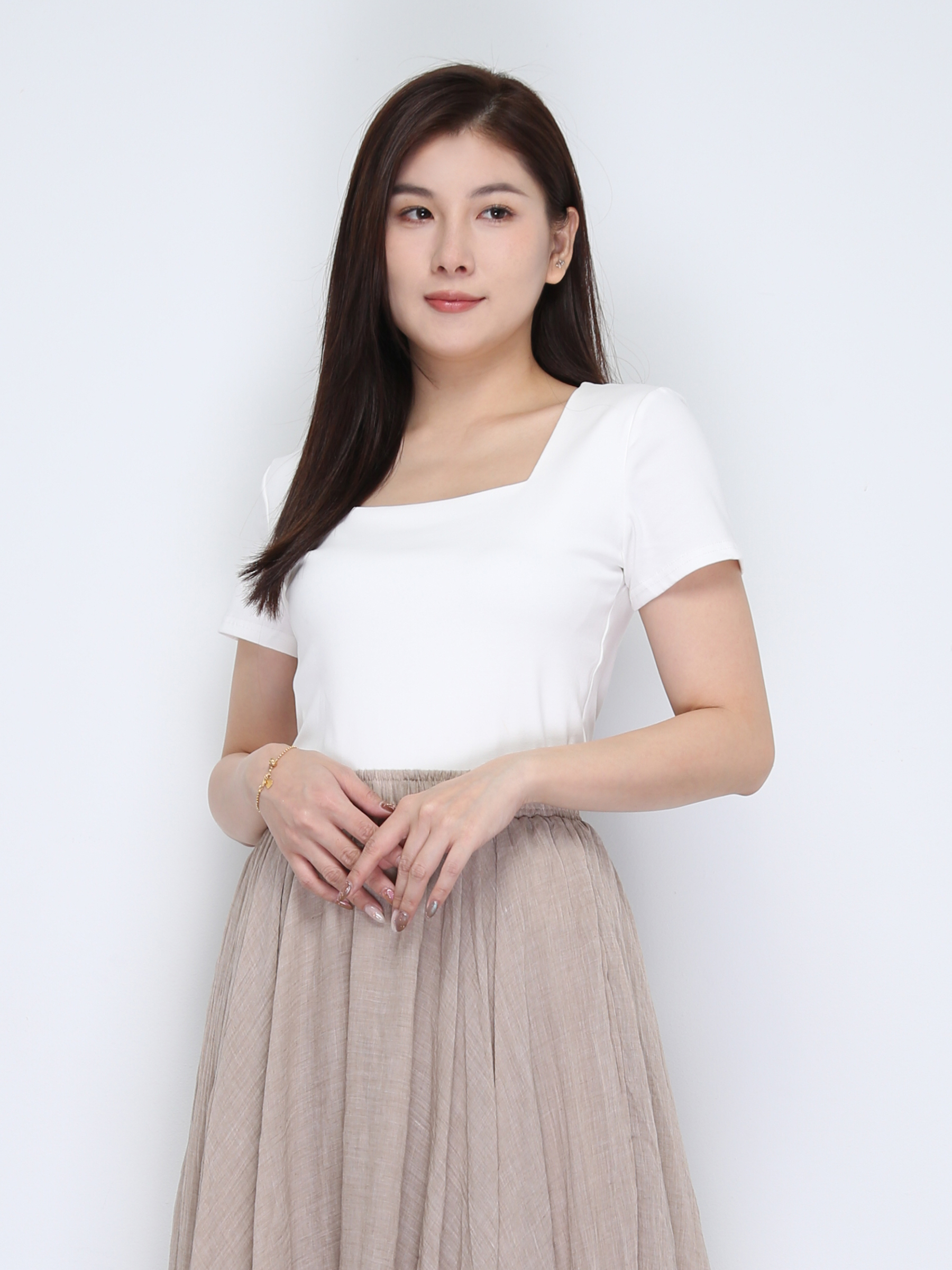 Short Sleeve Square Neck Top 37529