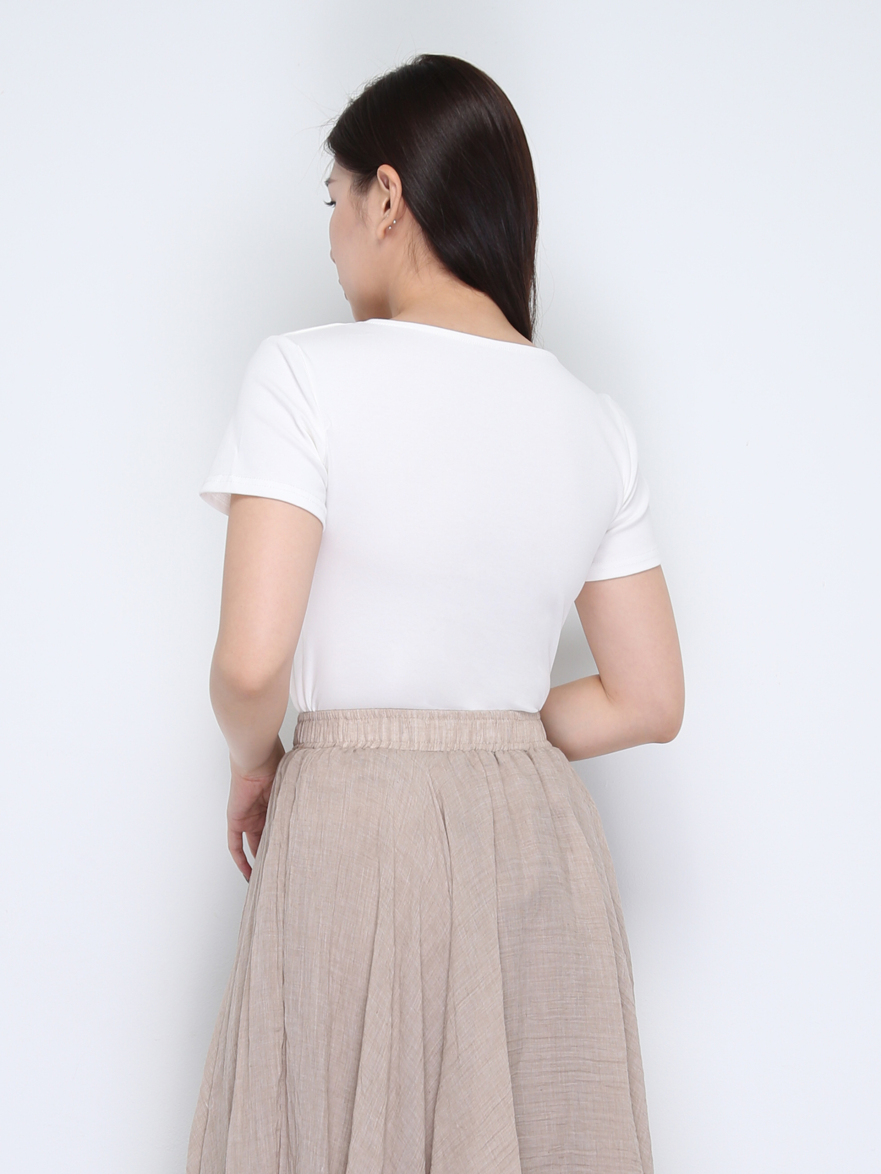 Short Sleeve Square Neck Top 37529