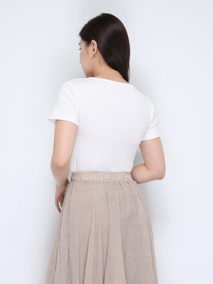 Short Sleeve Square Neck Top 37529