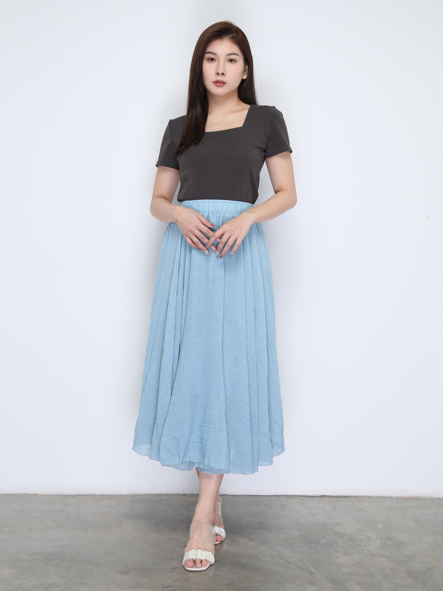 Short Sleeve Square Neck Top 37529