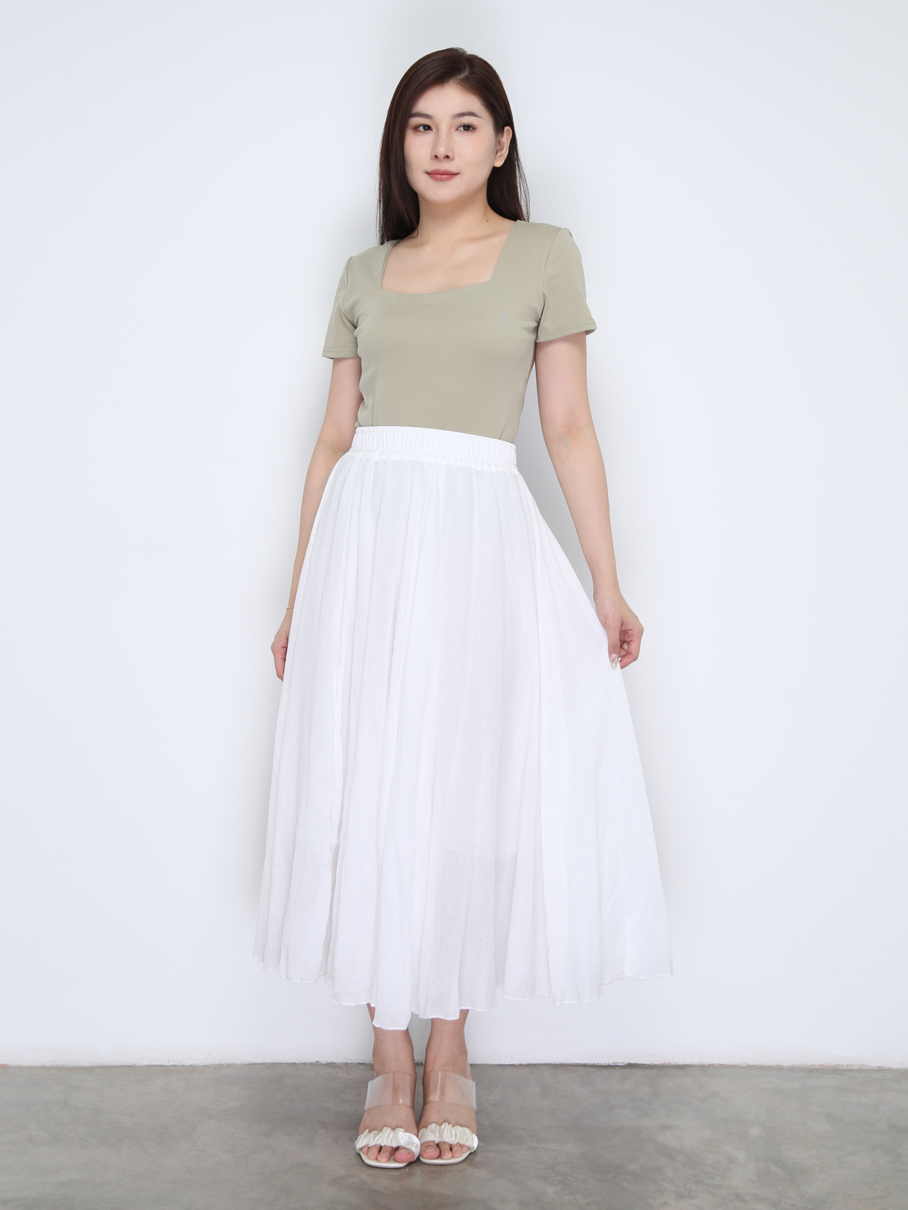 Short Sleeve Square Neck Top 37529