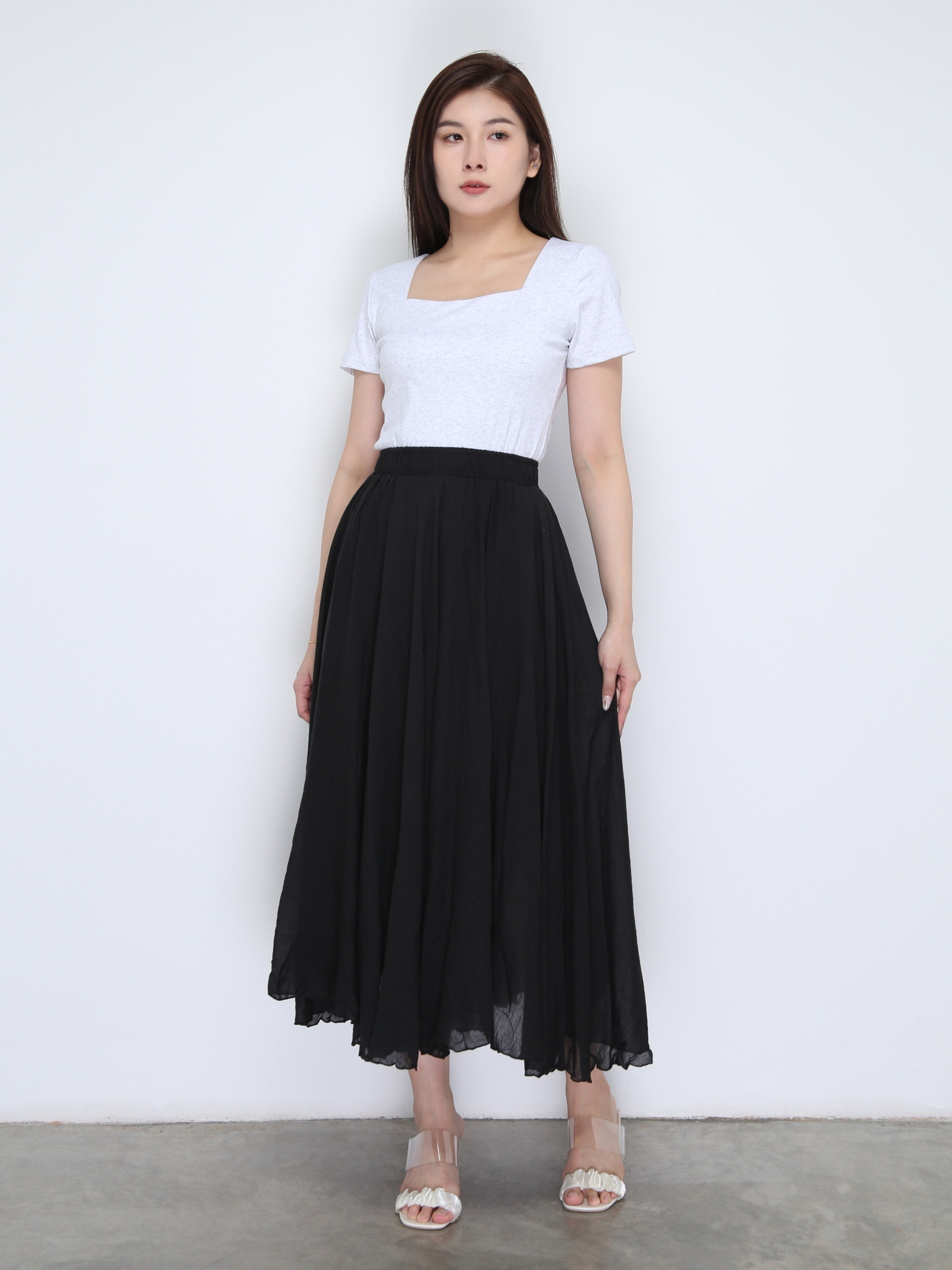 Short Sleeve Square Neck Top 37529