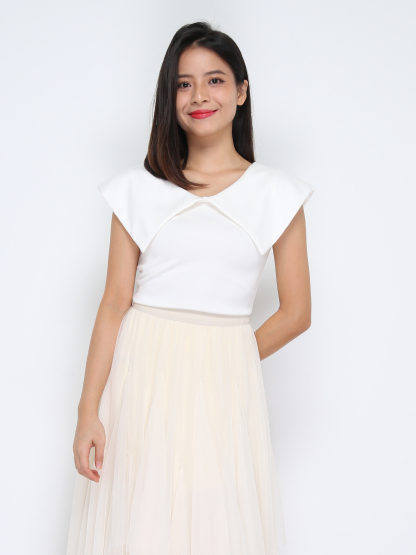 Knitted Collar Top 37552