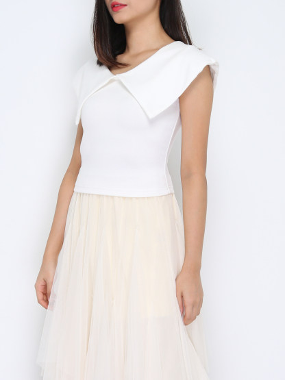 Knitted Collar Top 37552