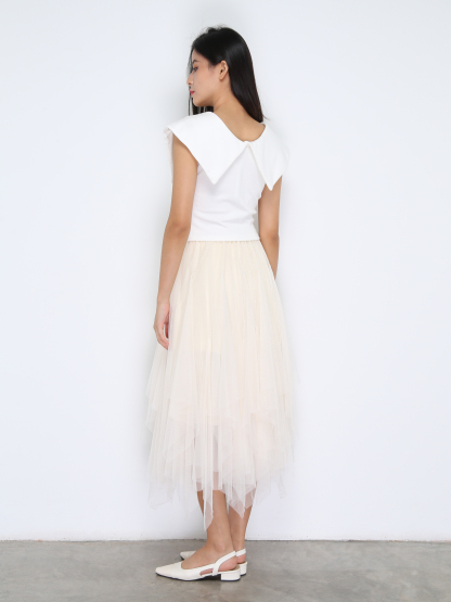 Knitted Collar Top 37552