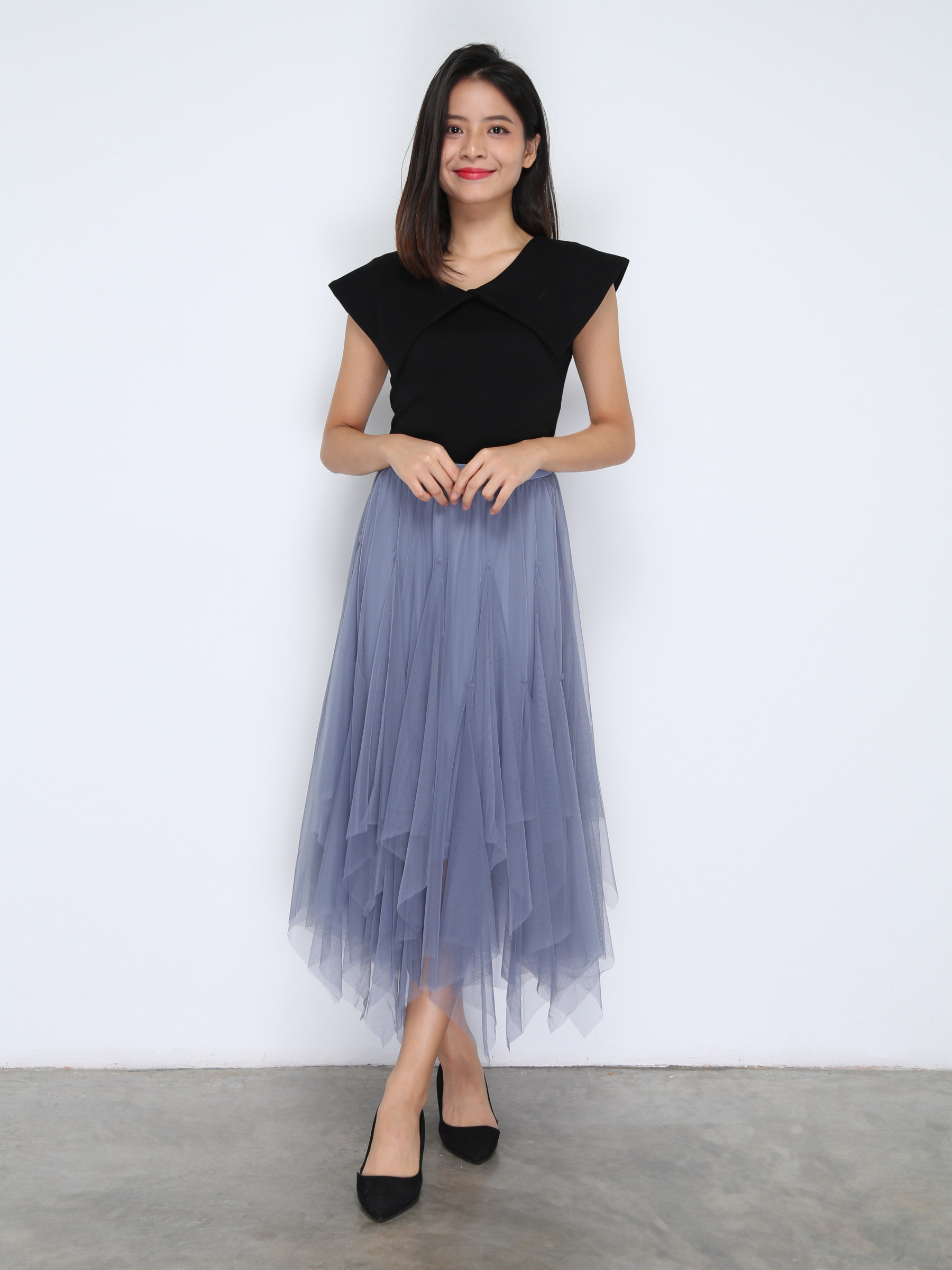 Knitted Collar Top 37552