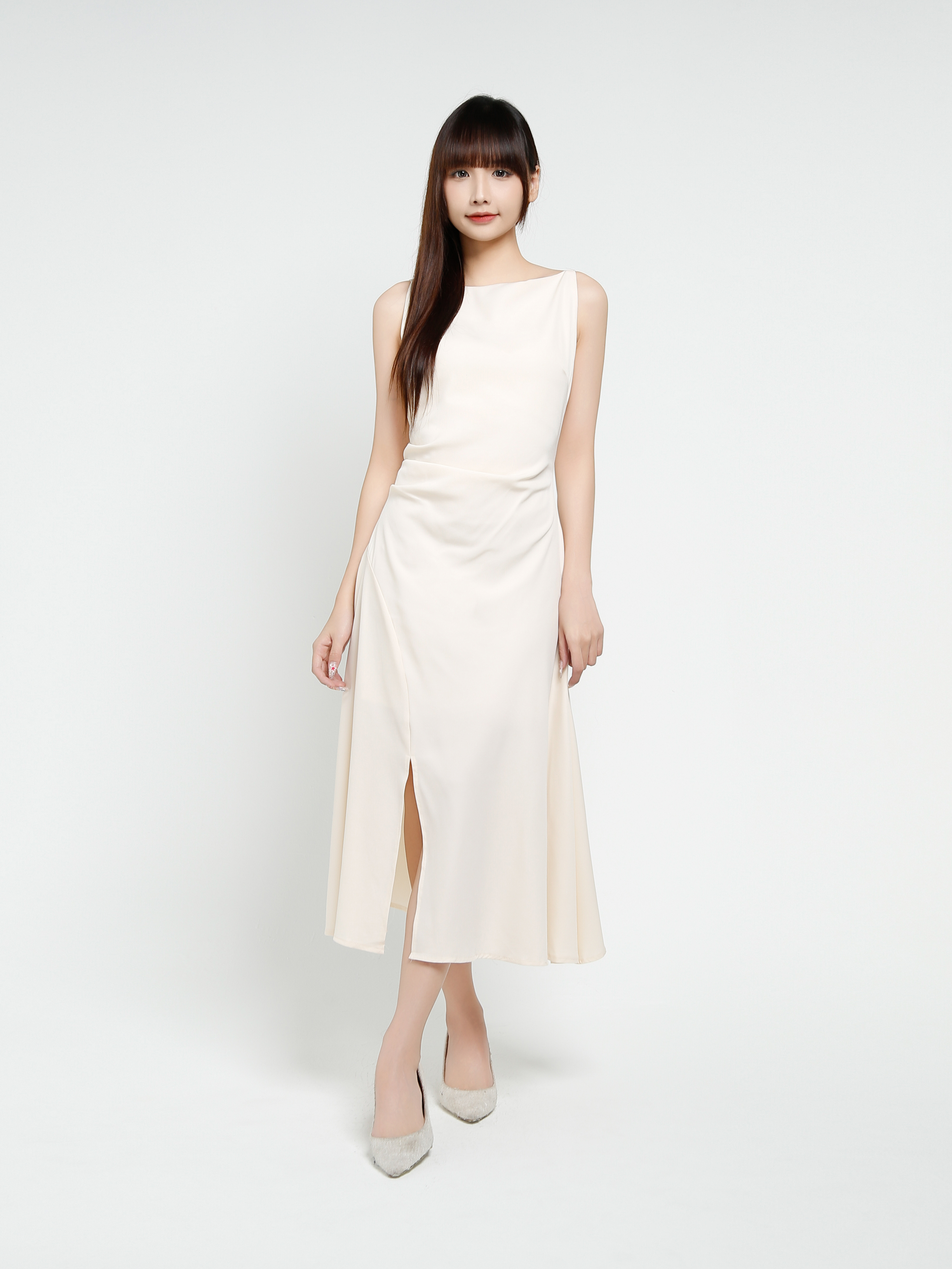 Elegant Sleeveless Split Dress 37555