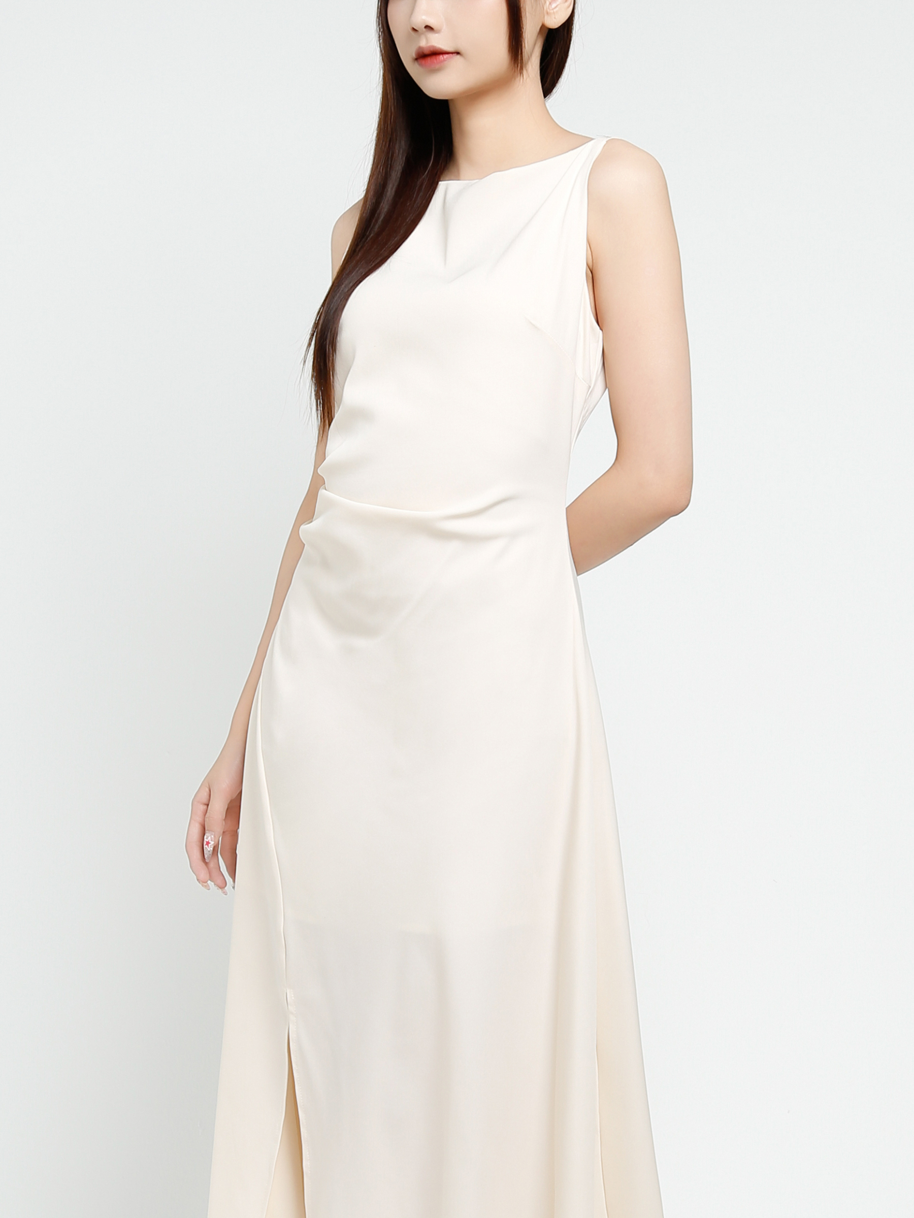 Elegant Sleeveless Split Dress 37555