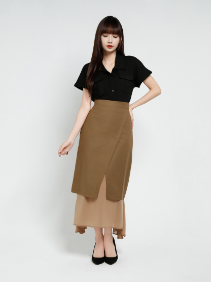 Fake Two Piece Skirt 37560