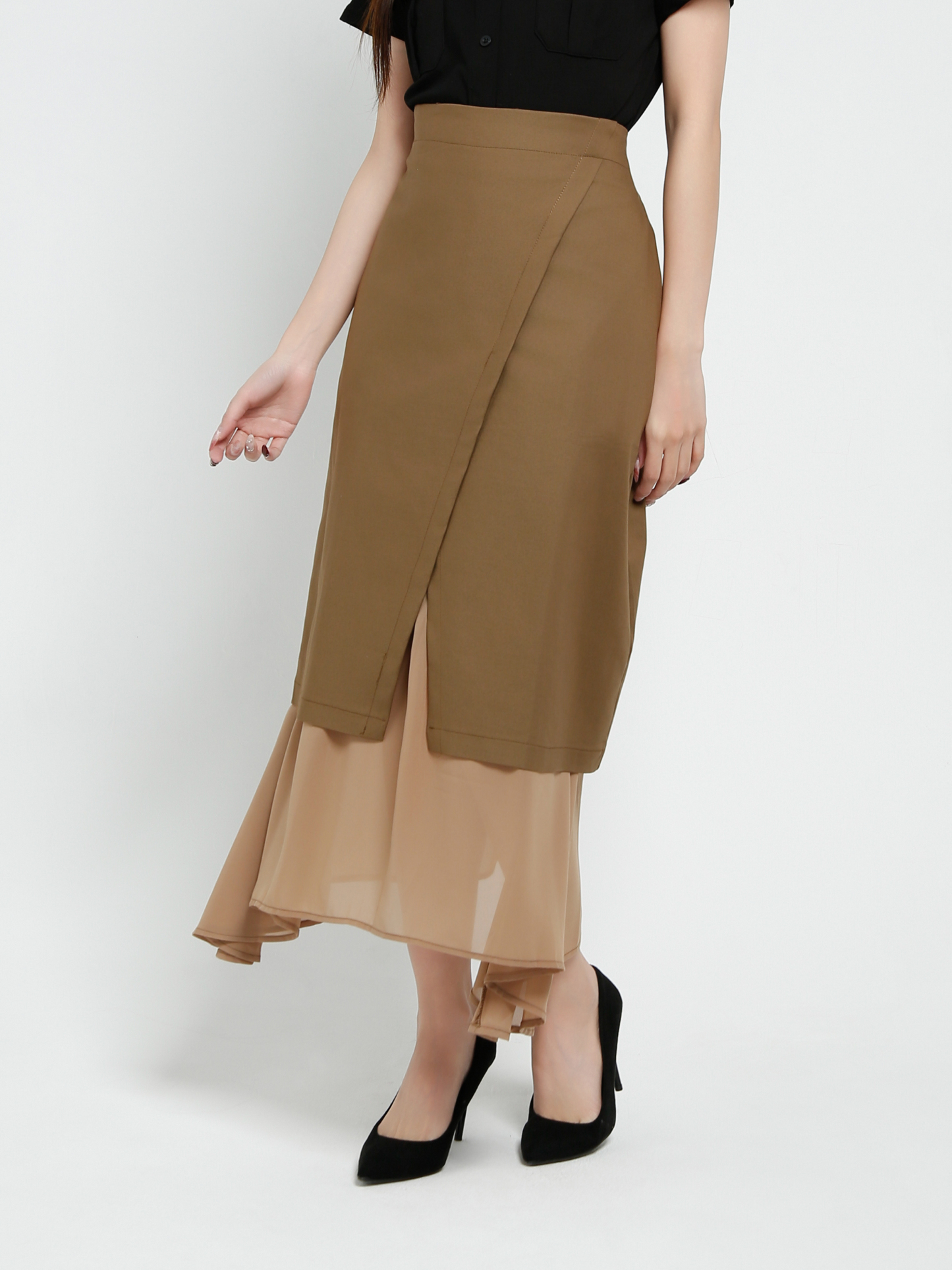 Fake Two Piece Skirt 37560