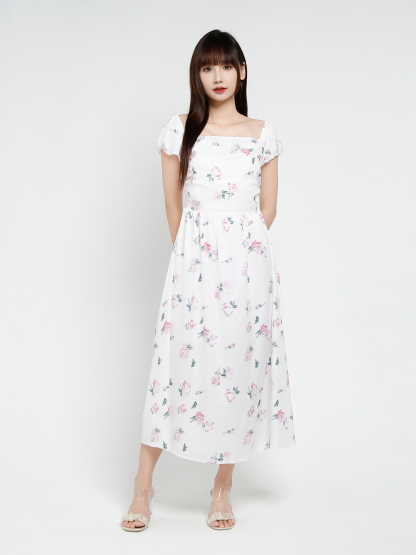 Off Shoulder Floral Dress 37581