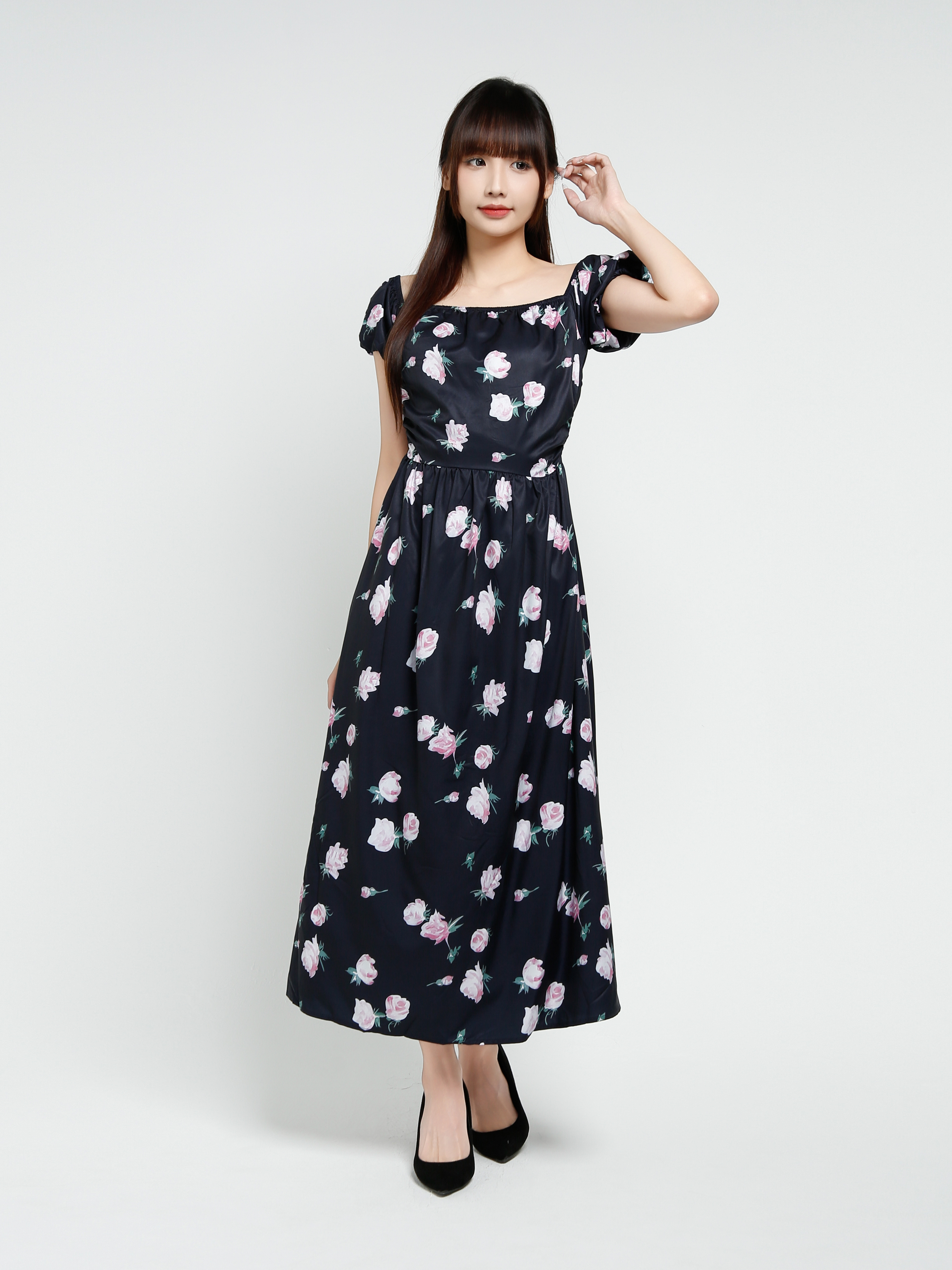Off Shoulder Floral Dress 37581