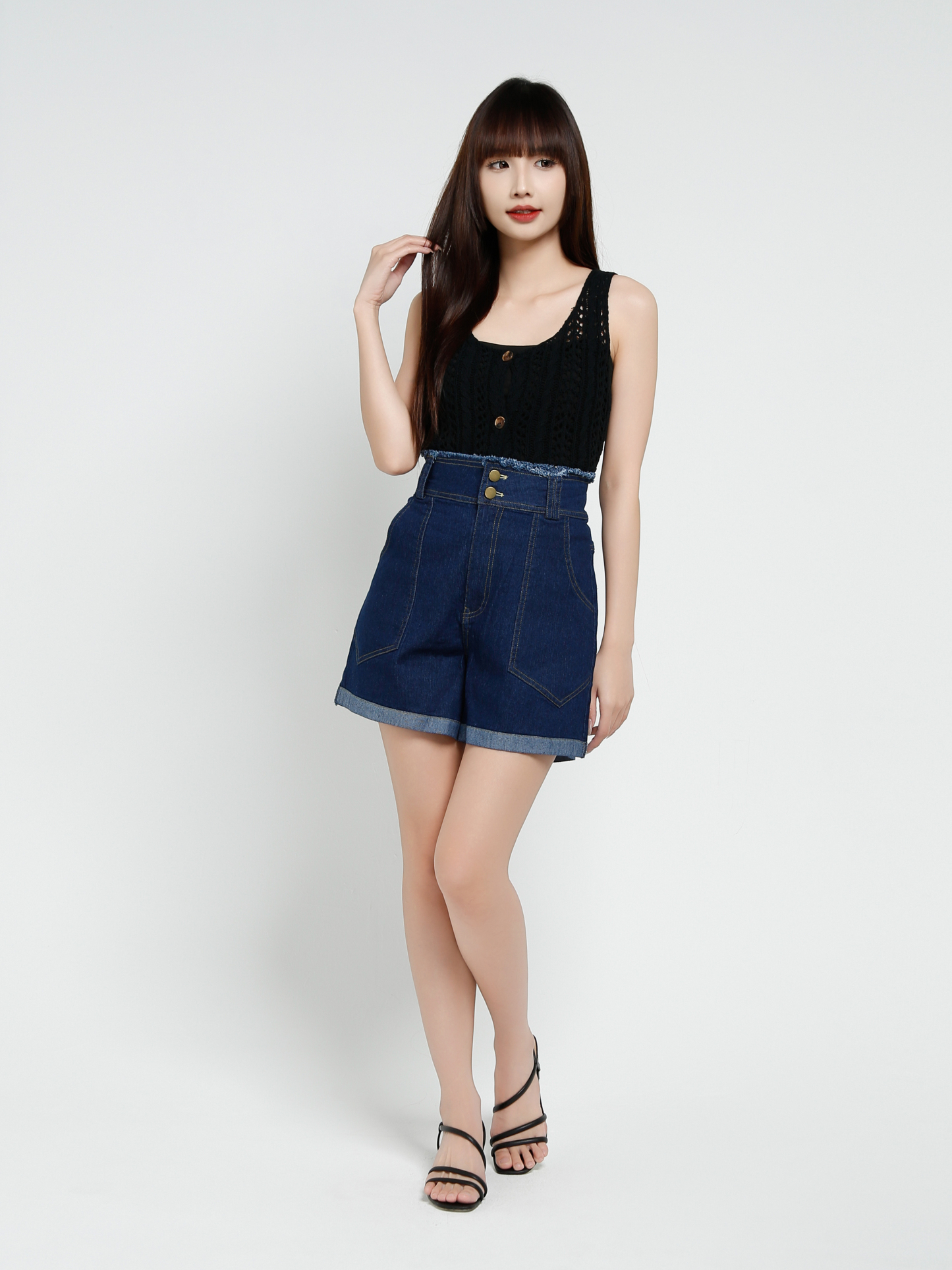 Knitted Eyelet Top 37588
