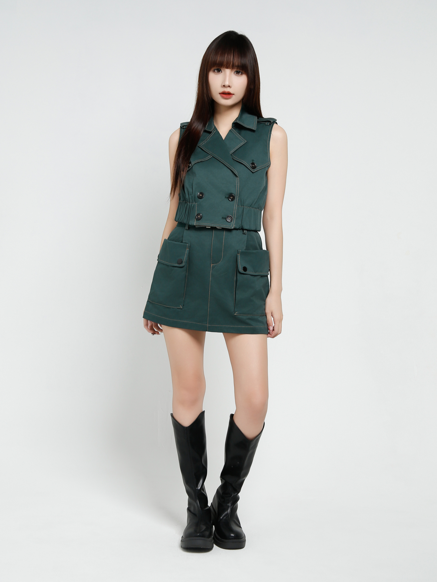 Sleeveless Top With Skirt Set 37633