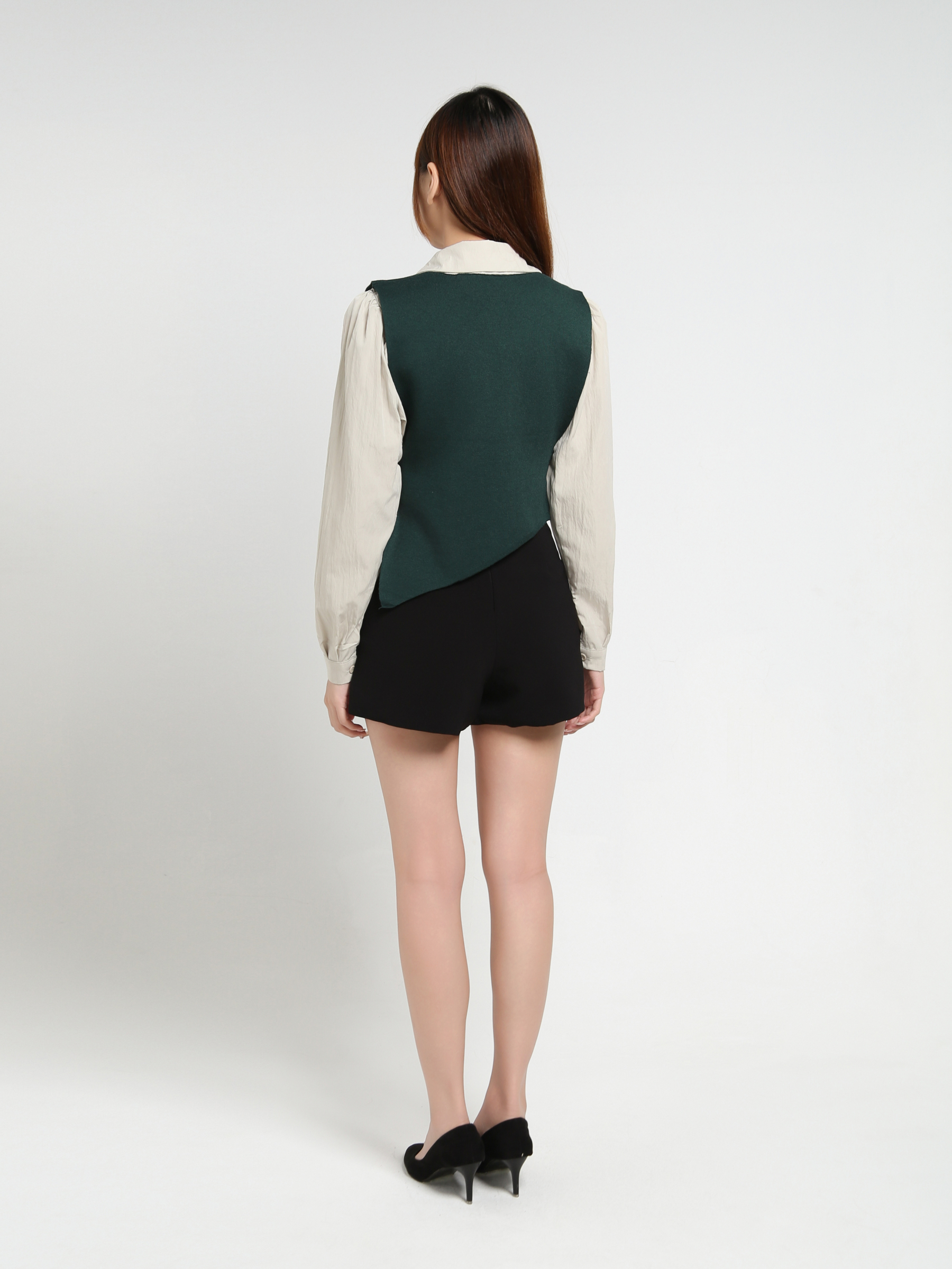 Long Sleeve Shirt With Knitted Outer Set 37643