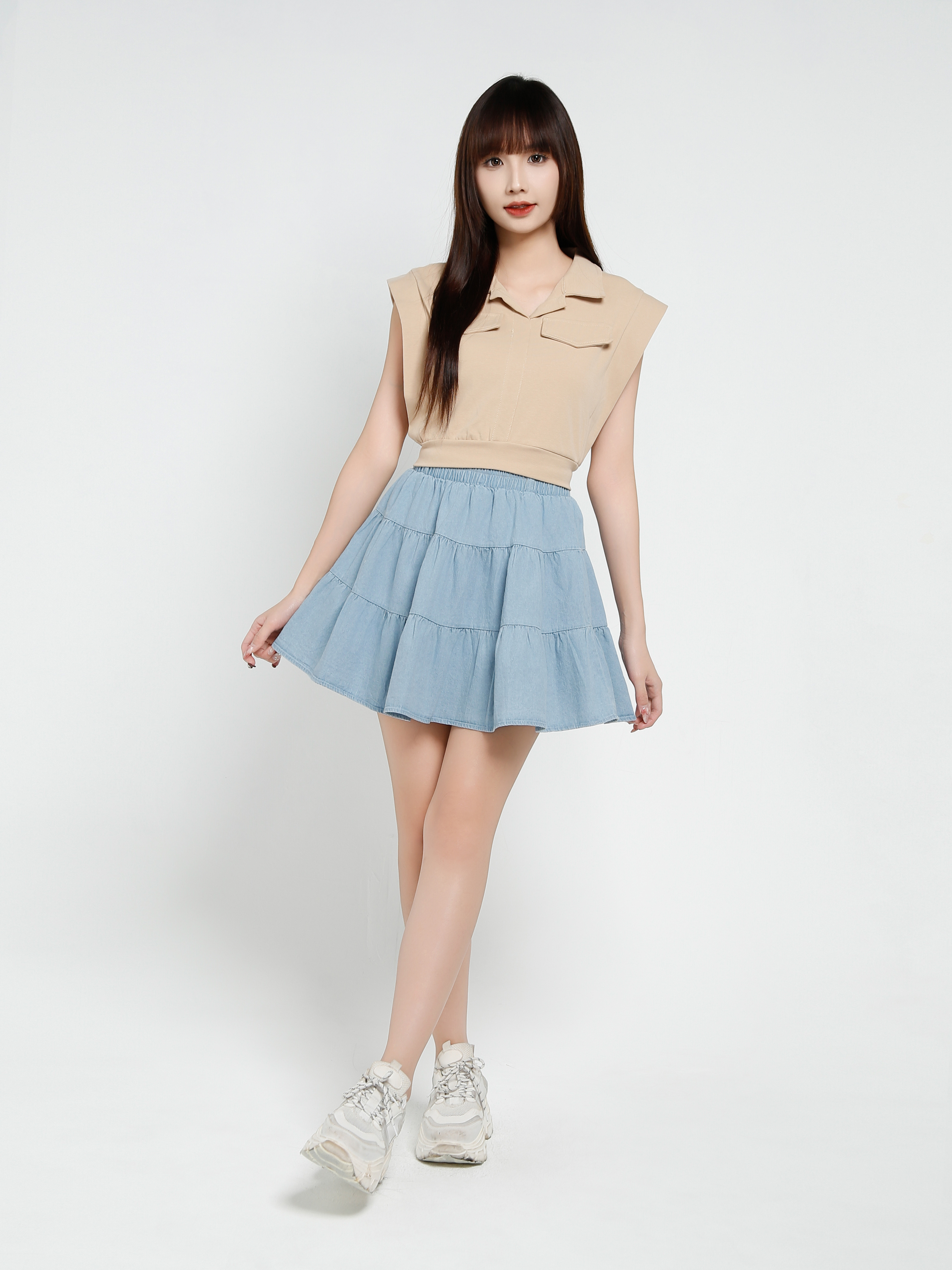 Denim Skirt Pants 37626
