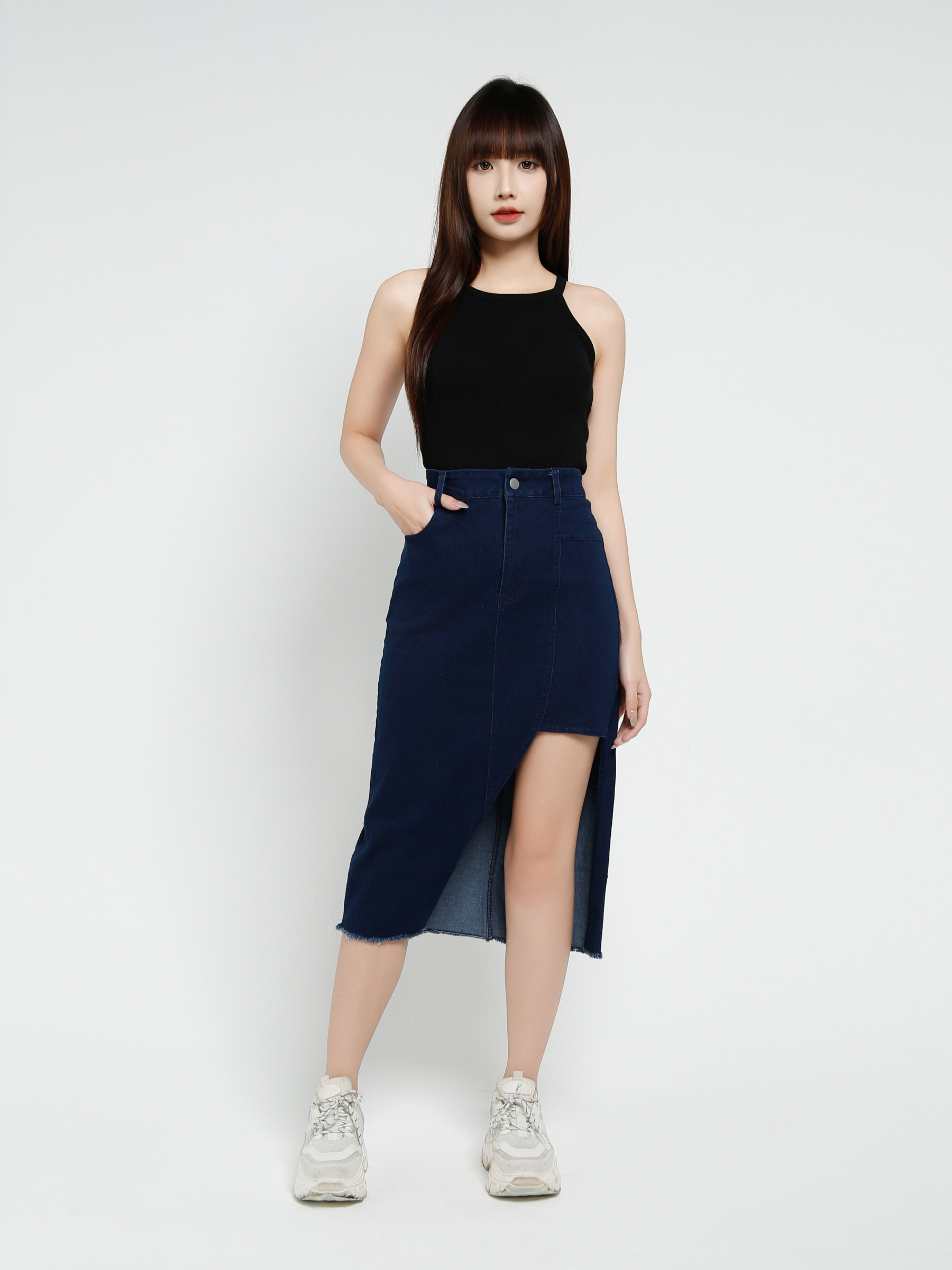 Denm With Split Skirt 37720