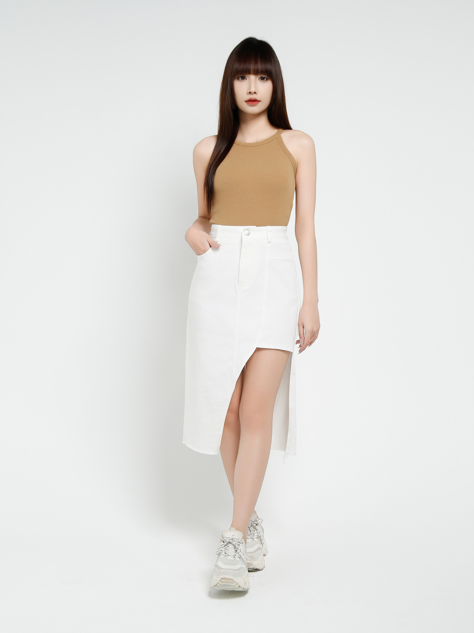 Denm With Split Skirt 37720