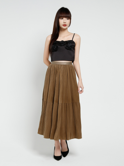 Sleeveless Front Decorative Rose Top 37661