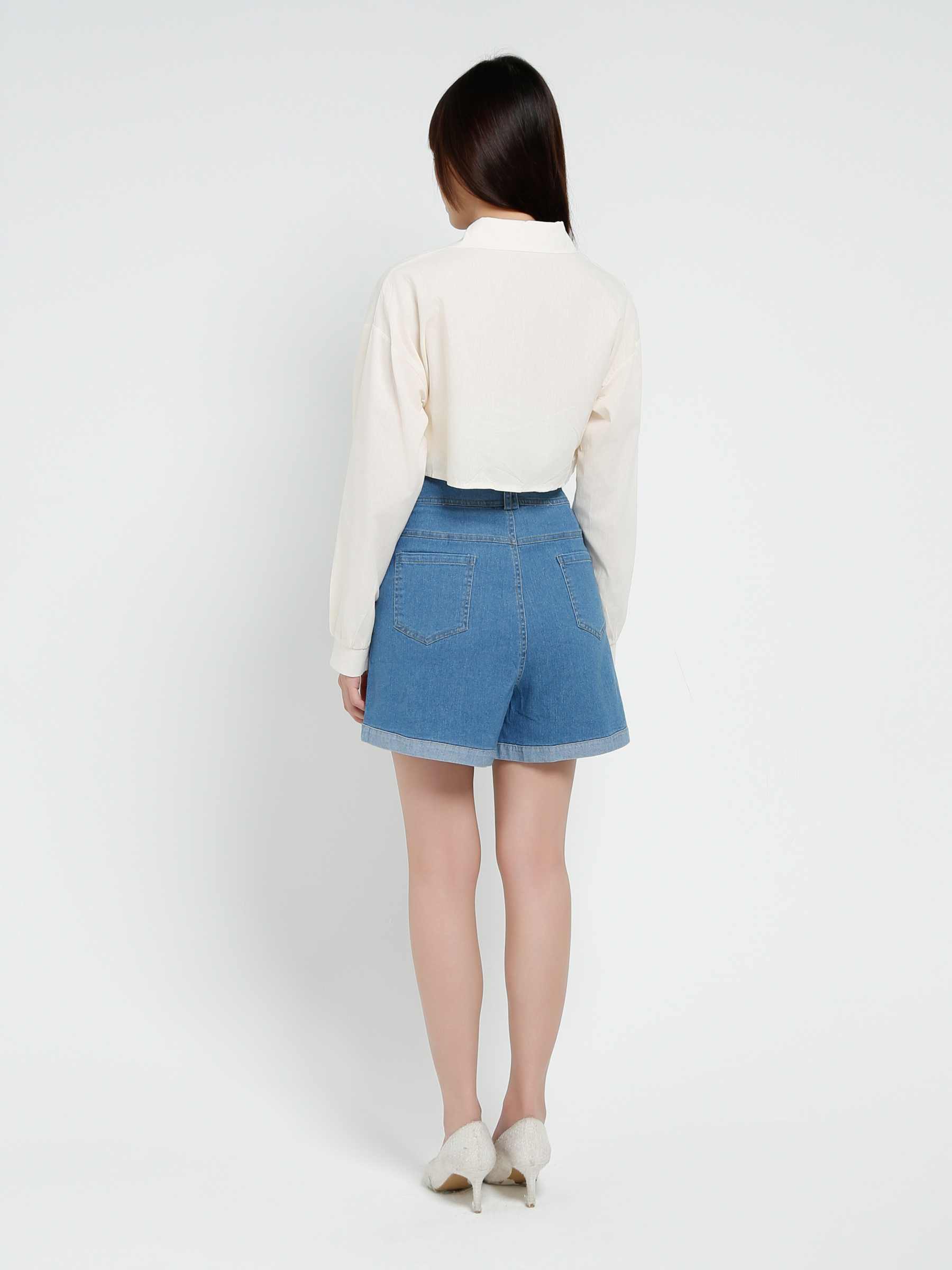 Long Sleeve Front Button Top 37675