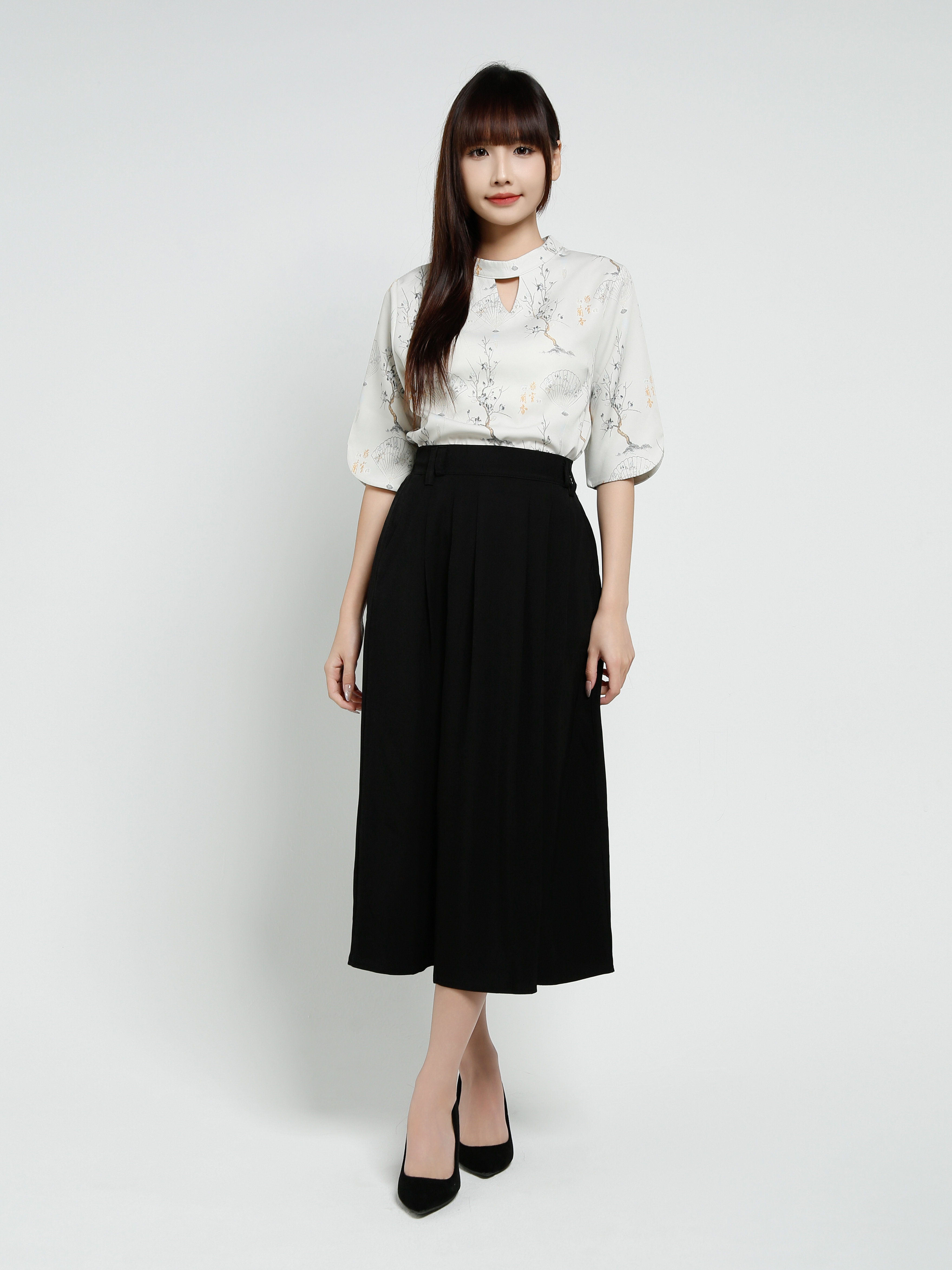 Short Sleeve V Neck Top 37676