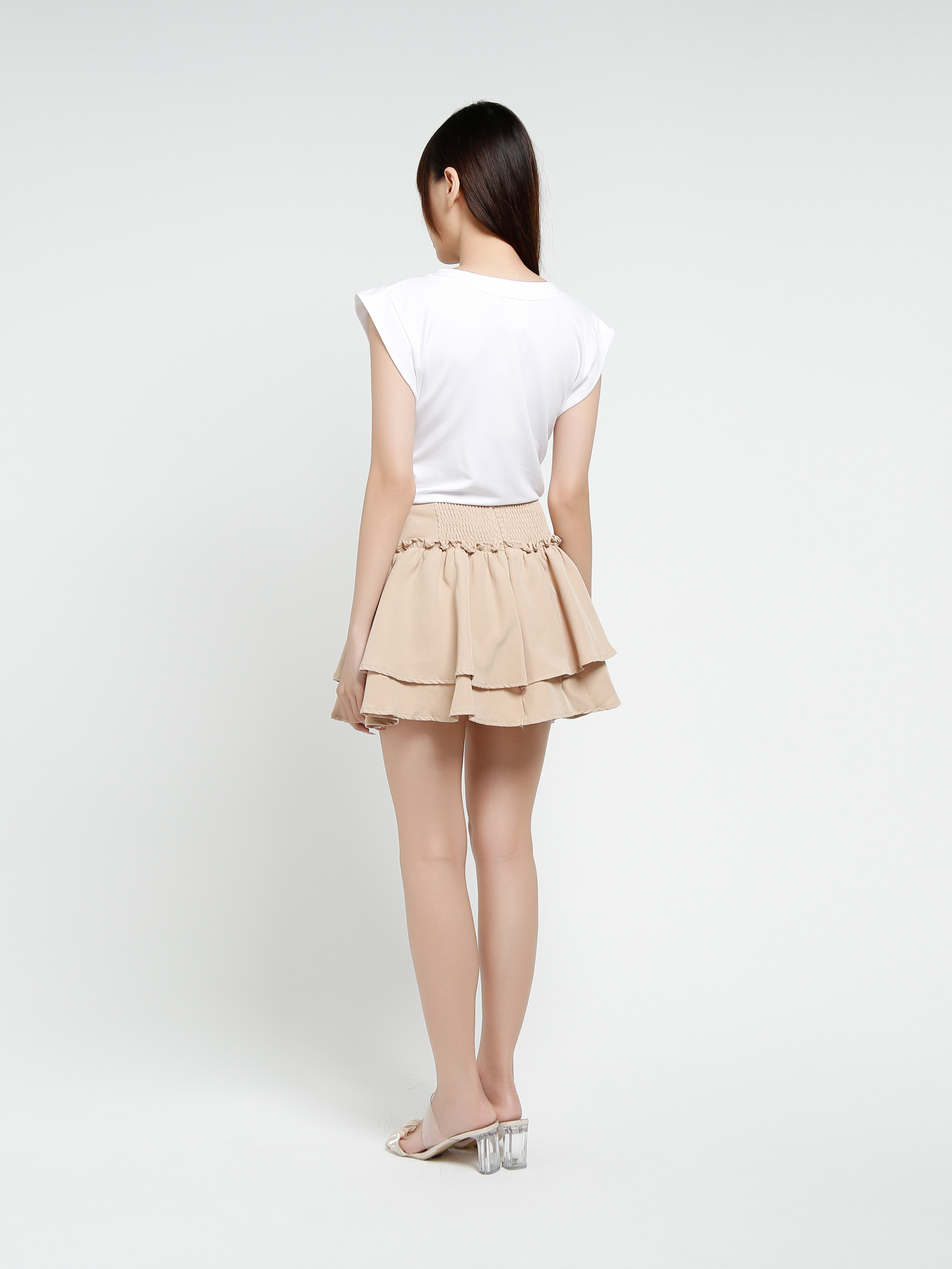 High Waist Pleated Skirt Pant 37475