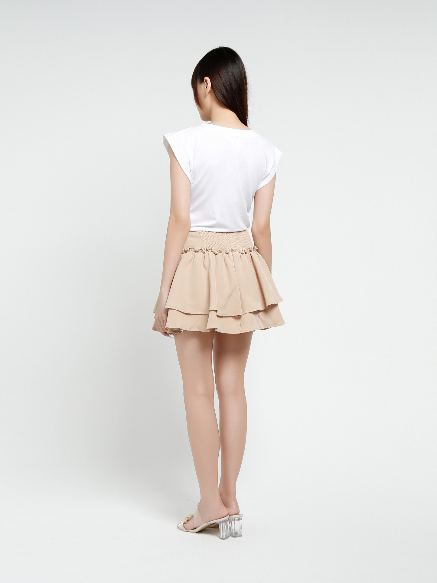 High Waist Pleated Skirt Pant 37475