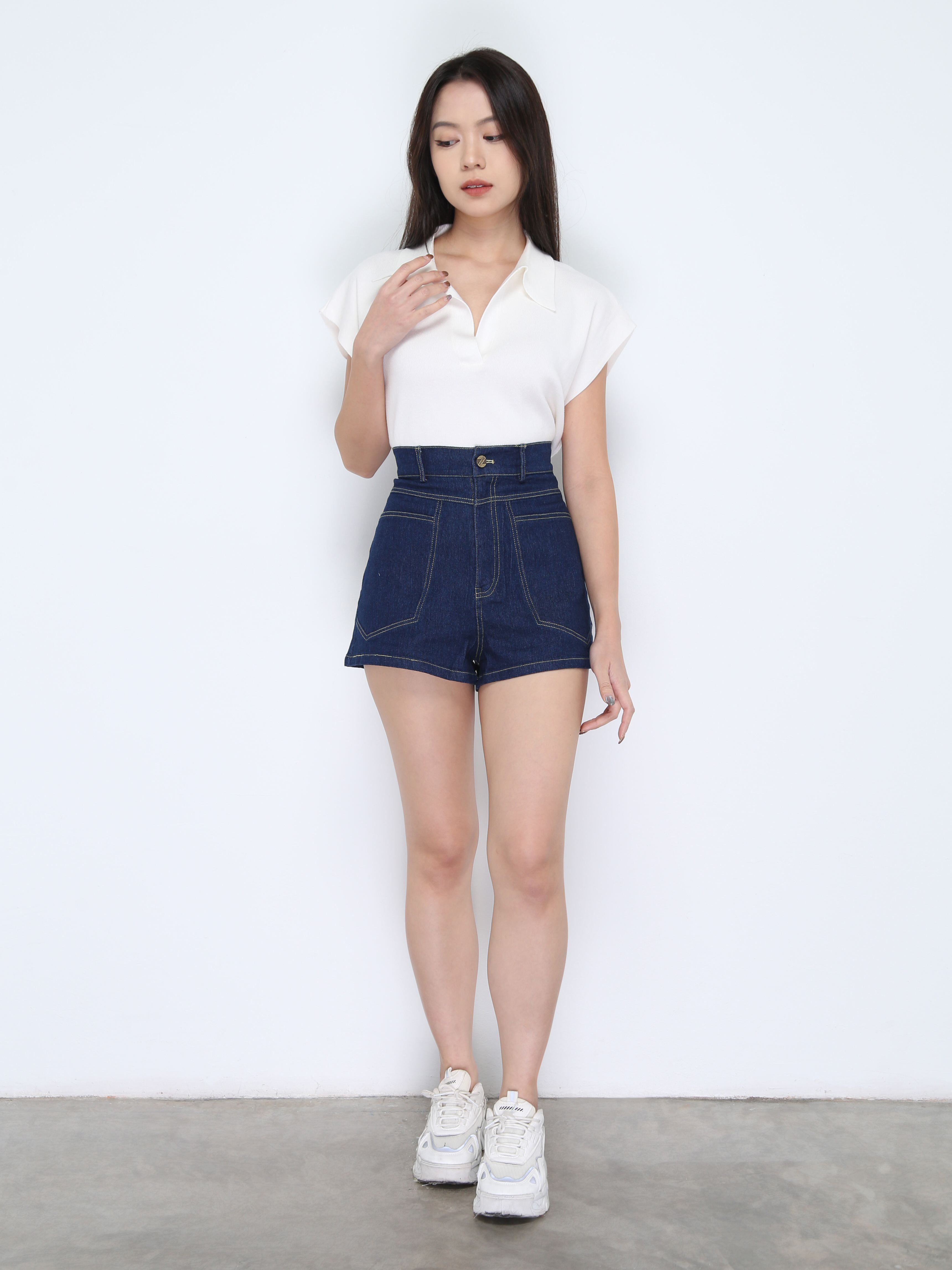 Denim Front Pocket Short Pant 37858