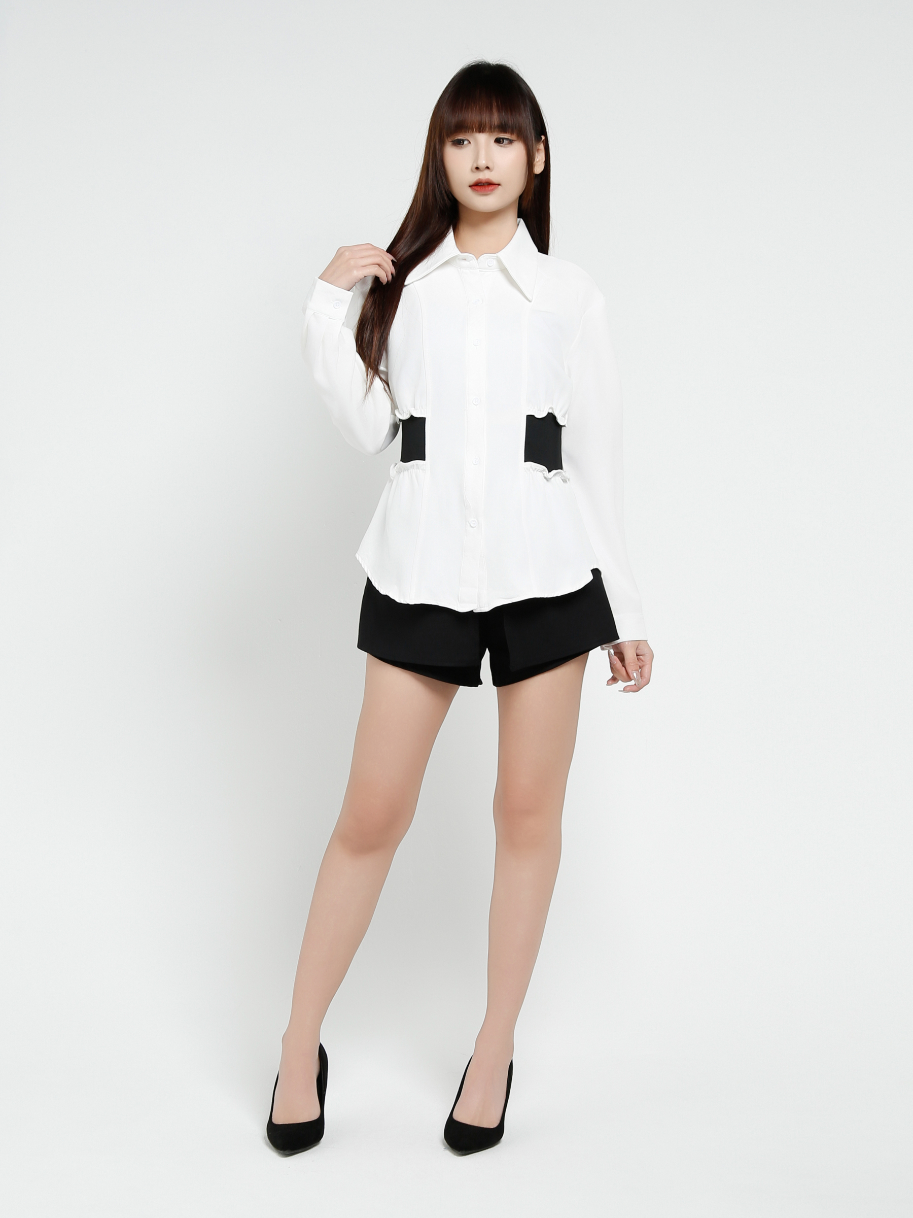 Waist Stretchable Blouse 37740