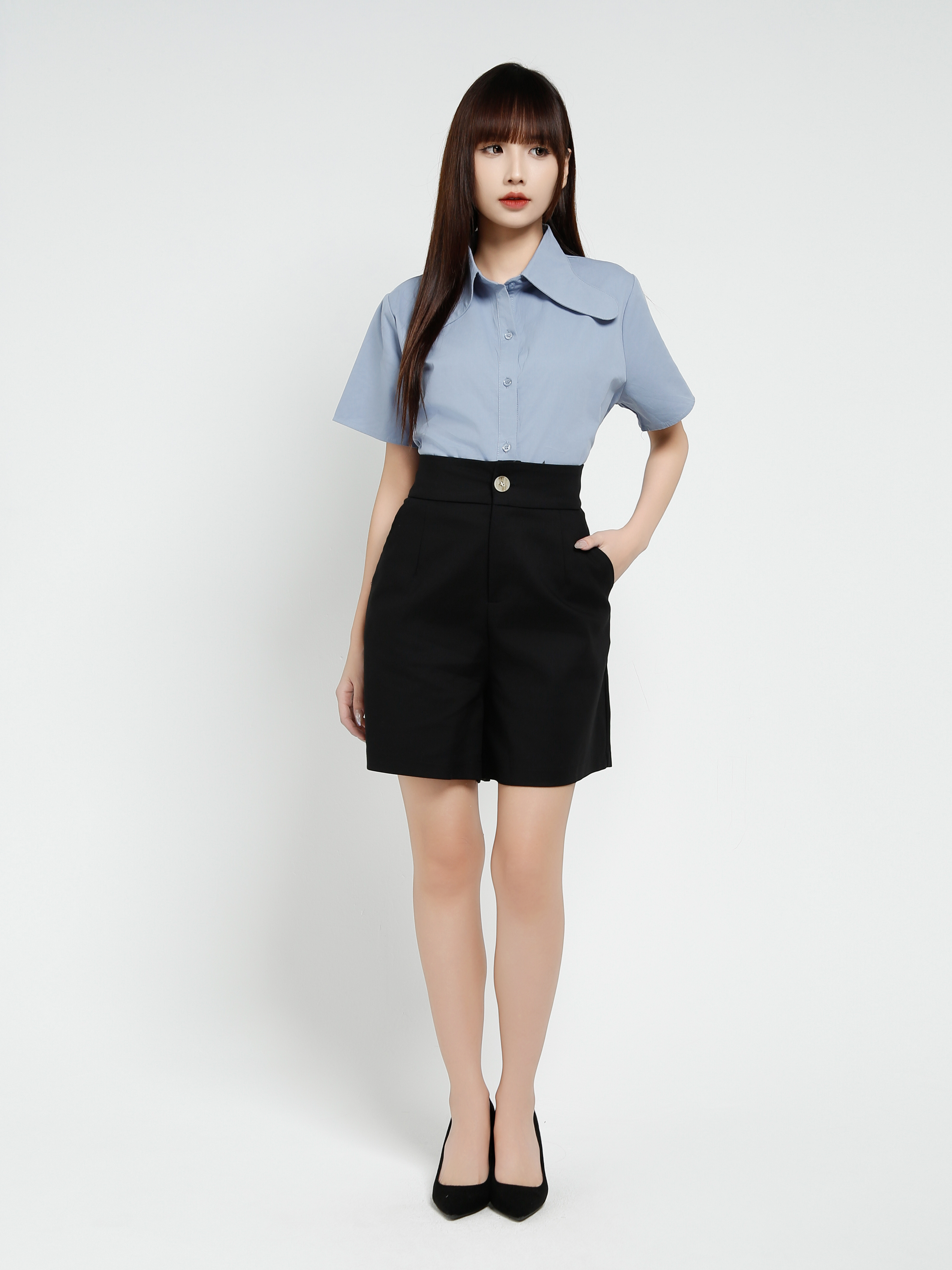 Side Pocket Midi Pants 37757